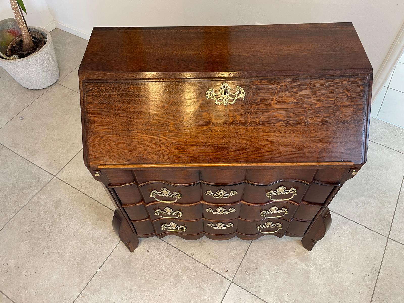 Originaler NEO Barock Sekretär Barschrank Standsekretär Antiquität G1190