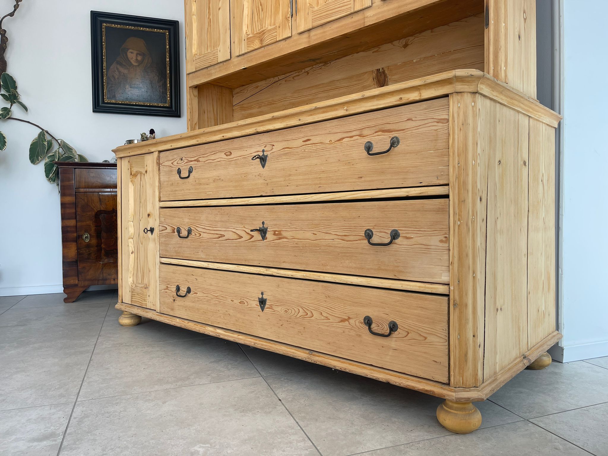 908291d9-1519-466a-9a5c-2083b545f0da Original Biedermeier Küchenschrank Aufsatzschrank A4543