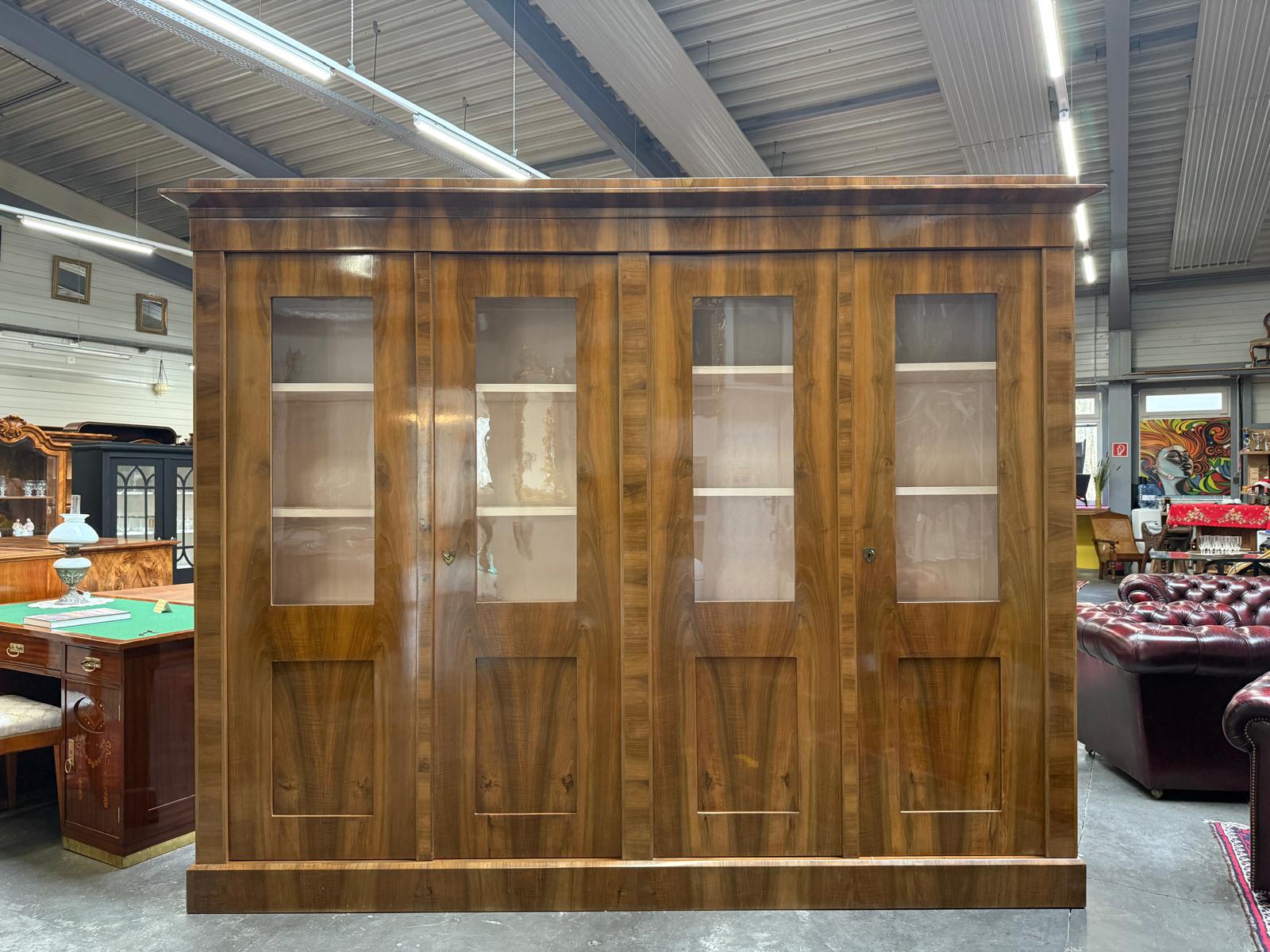 SALE Restaurierte Biedermeier Vitrine Bücherschrank Bibliotheksschrank ANTIQUITÄT D1225