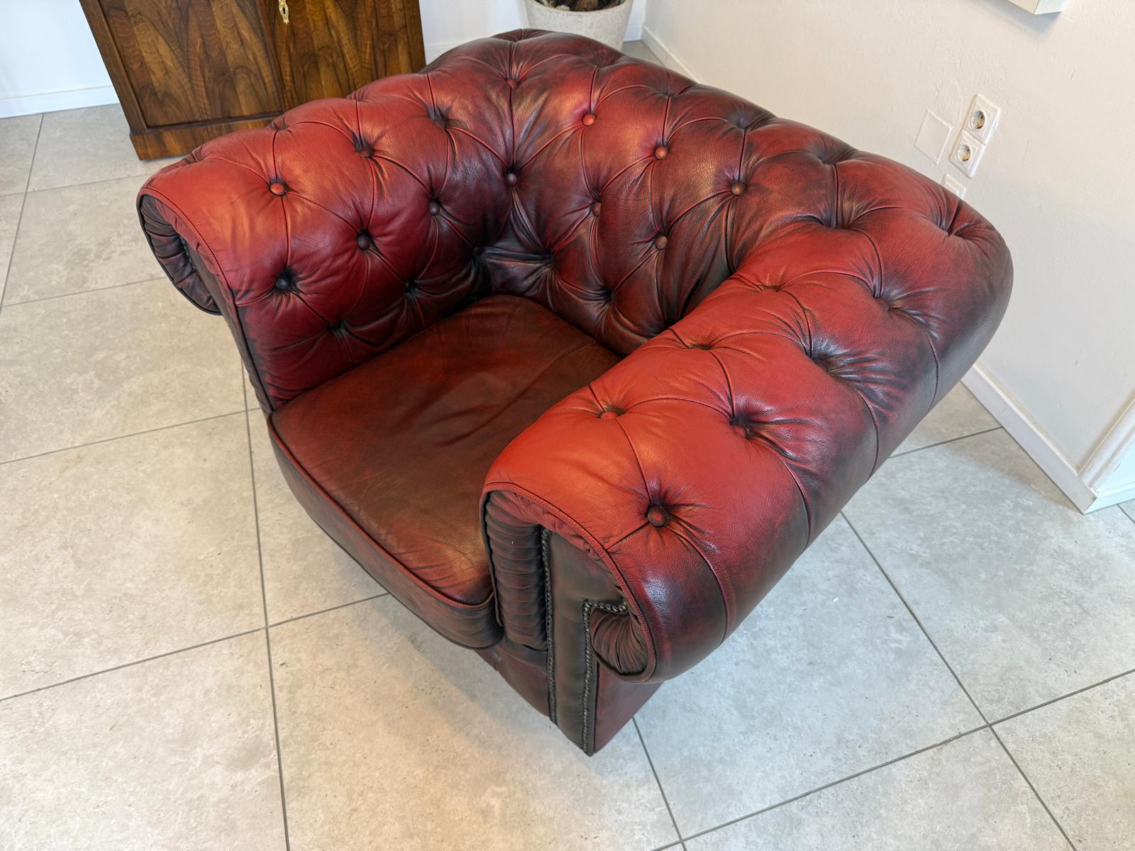 Chesterfield Fauteuill Ledersofa Clubfauteuil Clubmöbel Cultmöbel D1140
