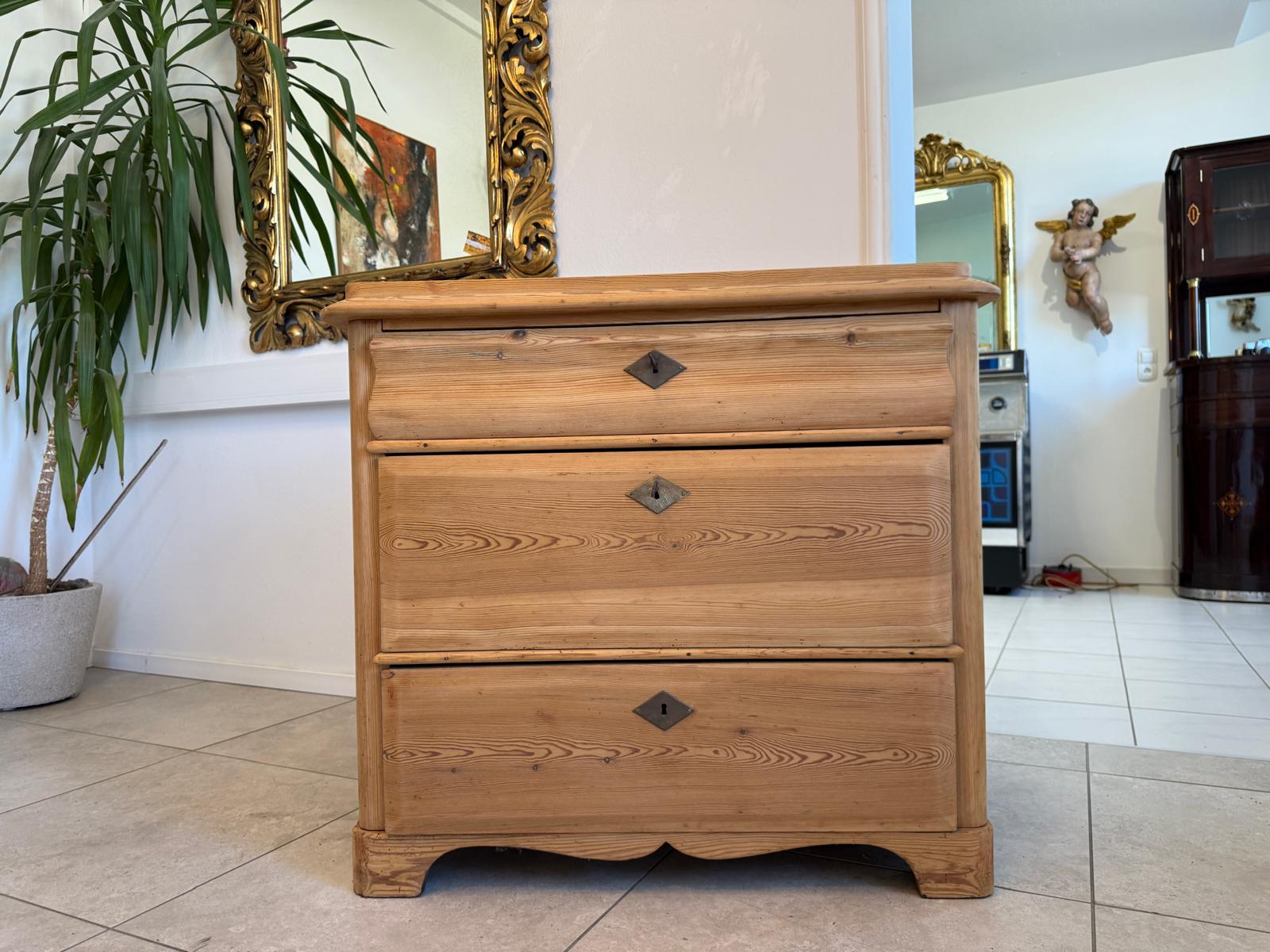 Biedermeier Kommode 3 Ladenkommode Antik Original D2424