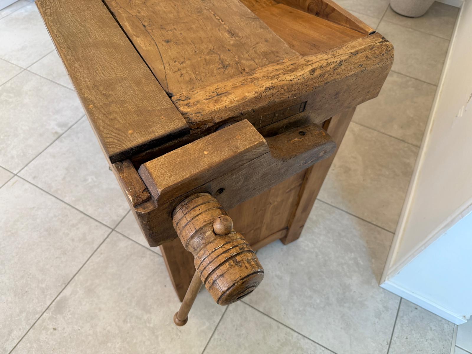 Urige Hobelbank Werkbank Pult Tresen Ladenschrank G2183