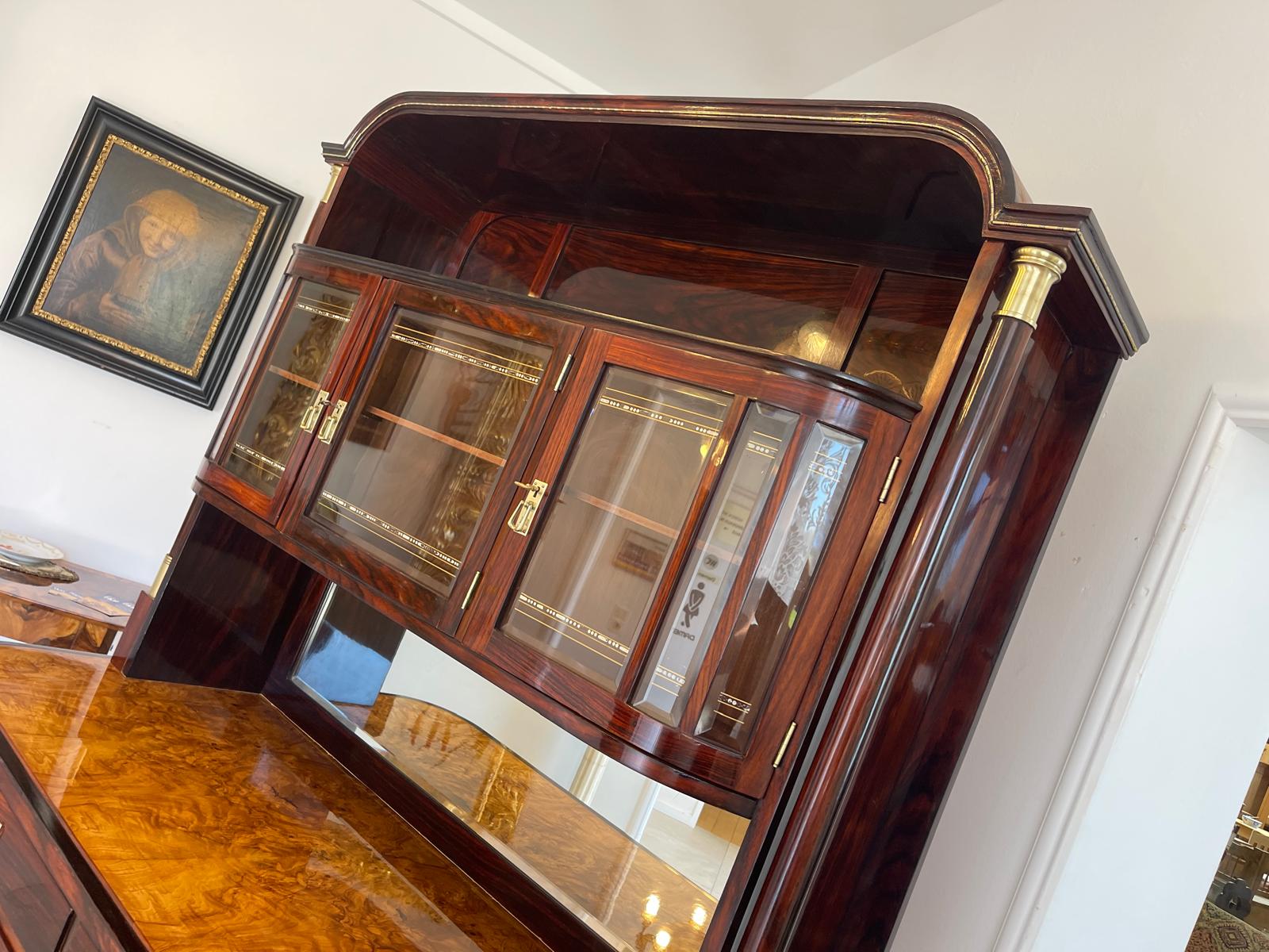 Sale Restauriertes Jugendstil Designerbuffet Aufsatzbuffet Bücherschrank G1376