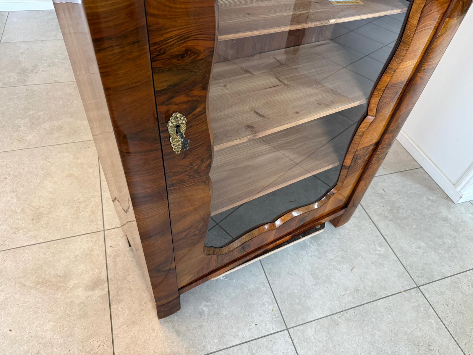 Antike Antiquität Spät Biedermeier Vitrine Bücherschrank Antiquität D1189