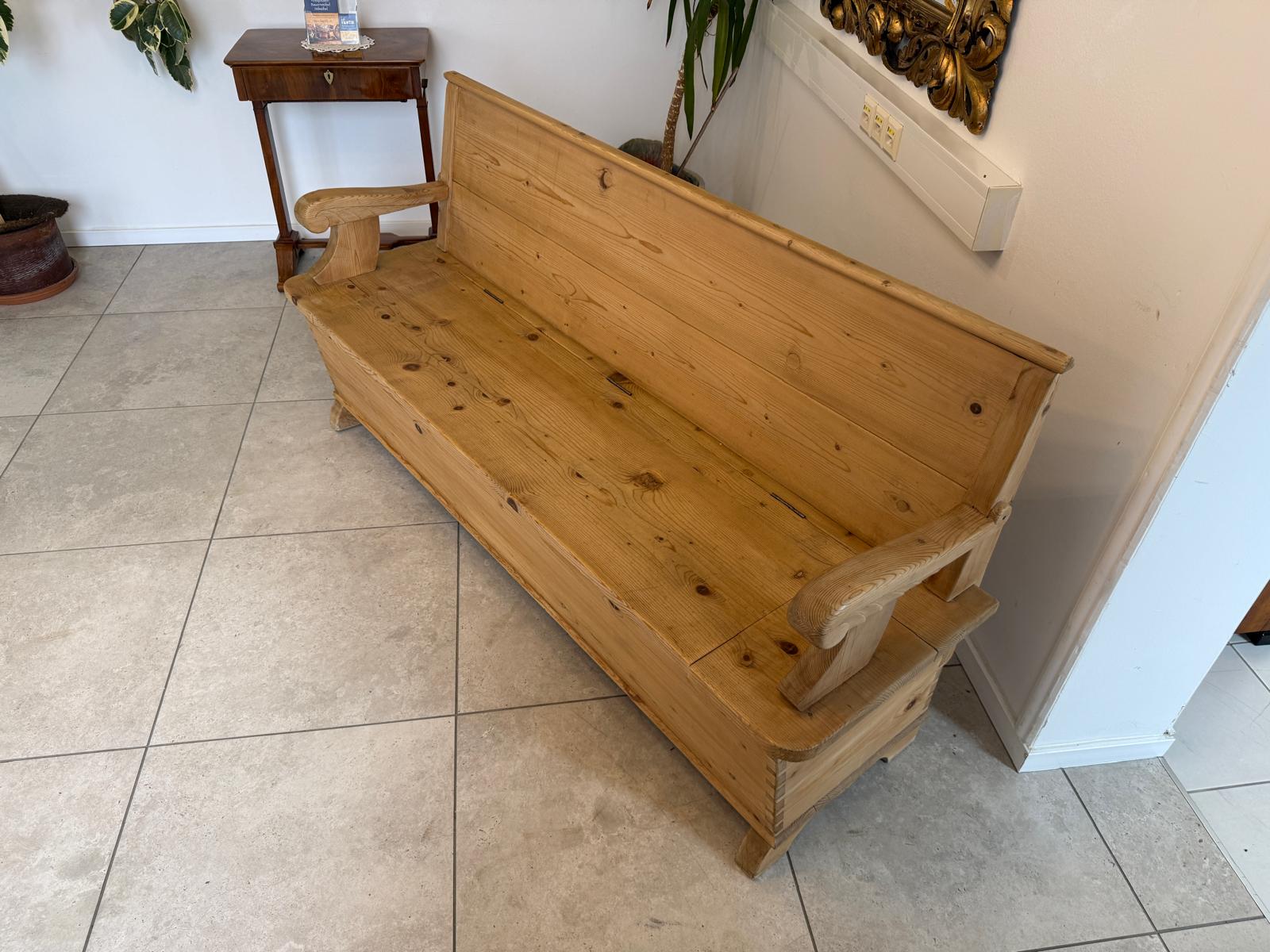 Antike Jugendstil Truhenbank Landhausbank Küchenbank breite 183cm D1221