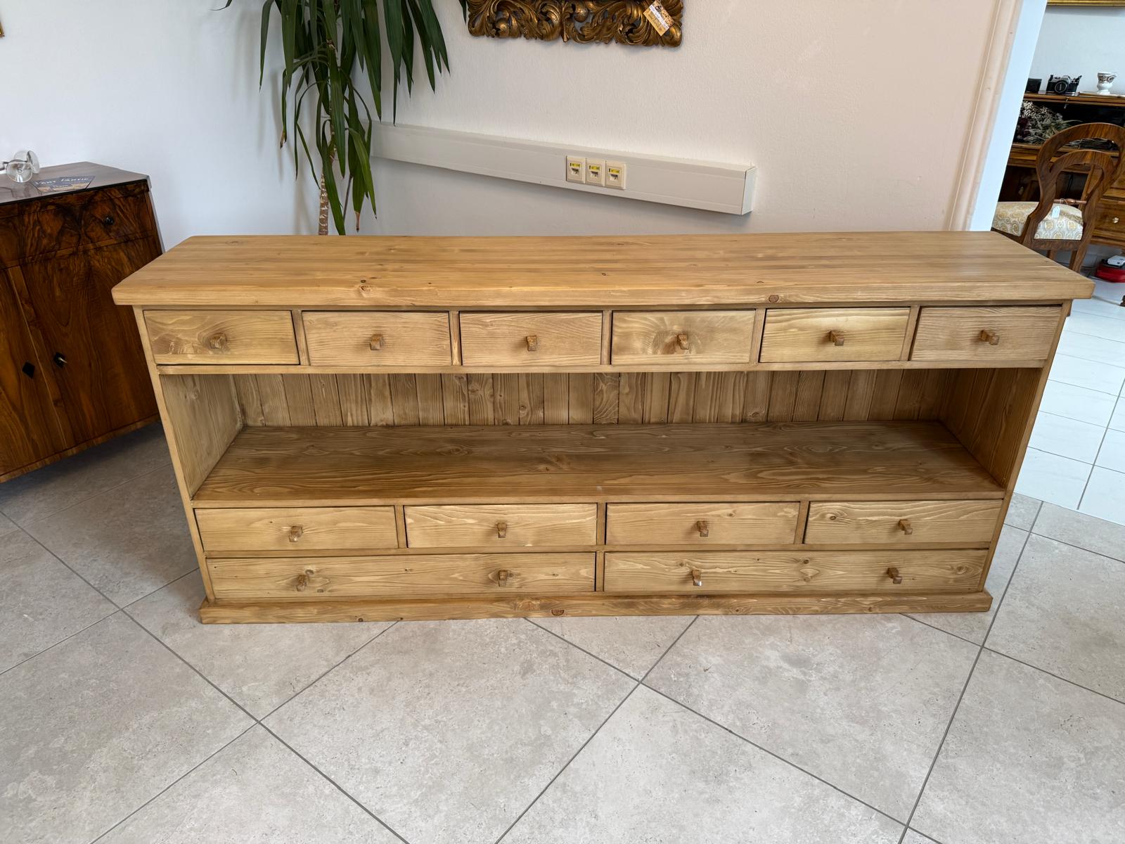 Praktische bäuerliche 12 Laden Kommode Anrichte Sideboard G2069