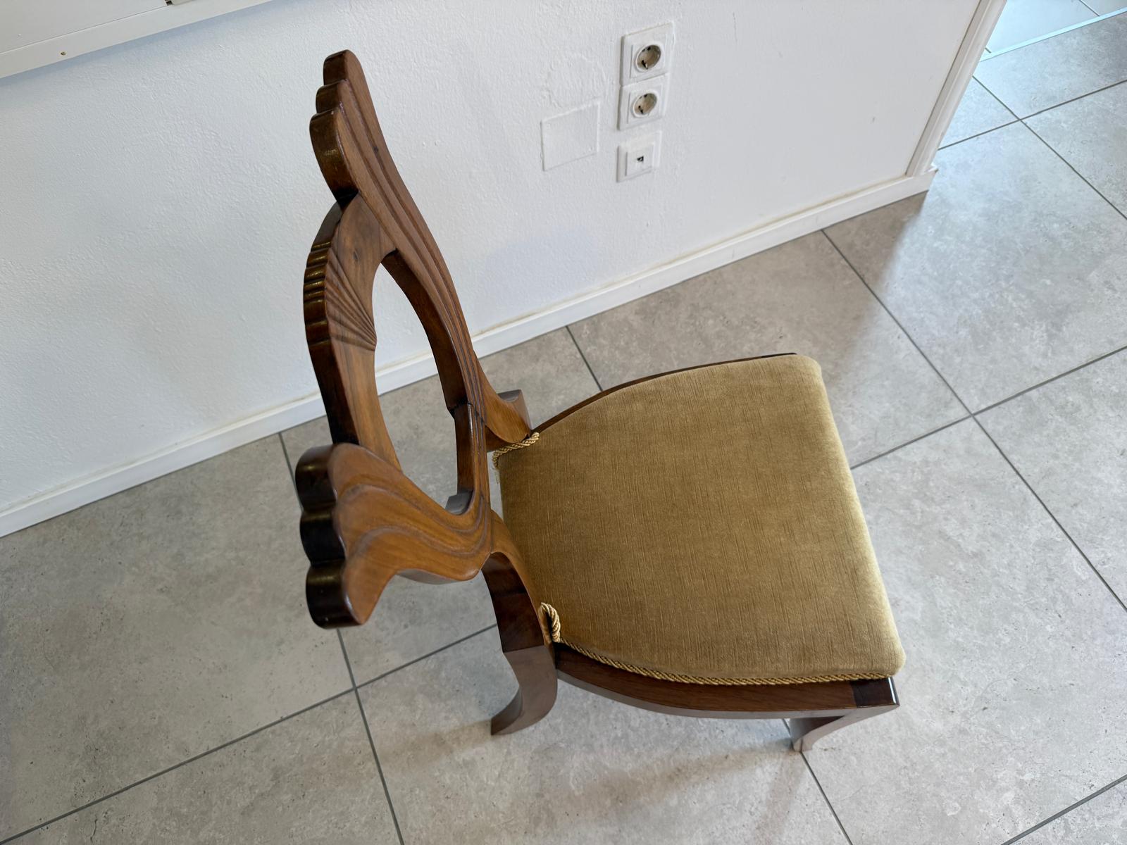 Biedermeier Sessel Nussholz Stuhl Antiquität G2106