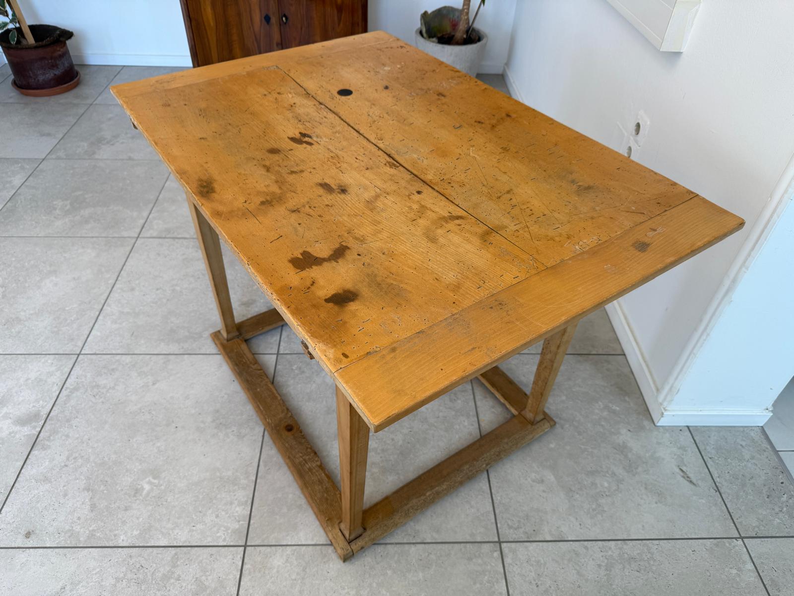 Biedermeier Bauerntisch Originalexemplar Fichtenholz Urig G1903