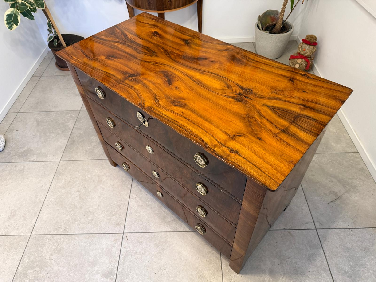 SALE Restaurierte Biedermeier Schreibkommode Nussholz Antiquität Antikmöbel G2388