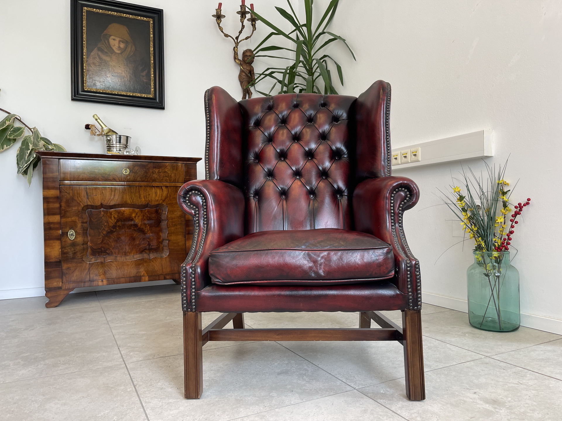 IMG_8178 Chesterfield Ohrenfauteuil Clubfauteuil Sessel A4398