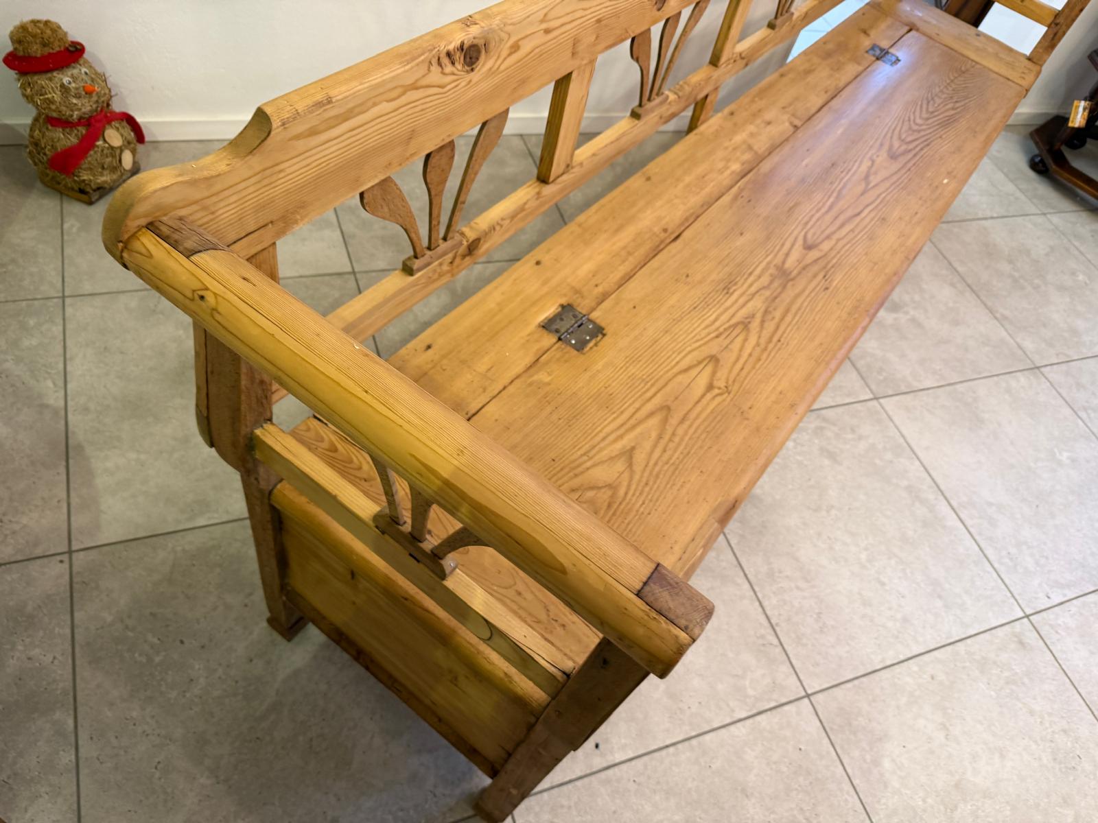 Sale Provinzielle Biedermeier Truhenbank Landhausbank Antik G2383