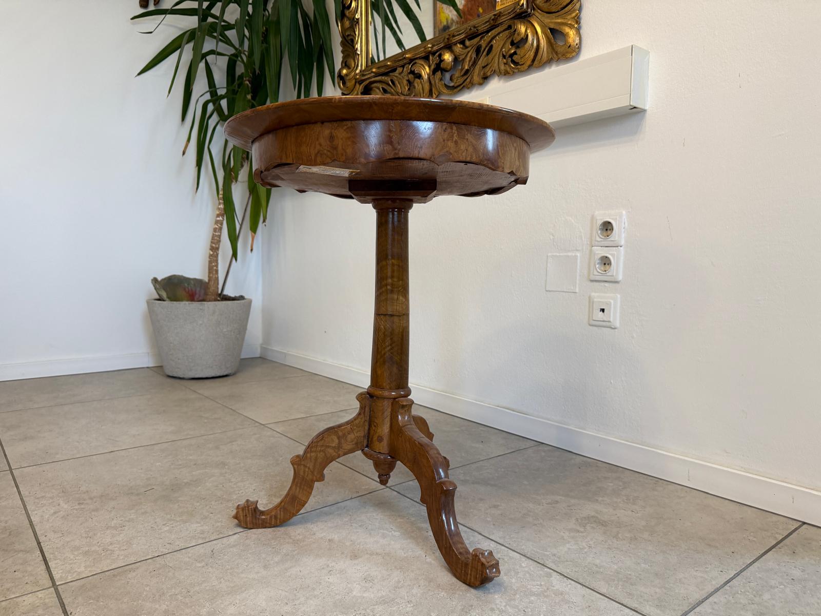 Originales Biedermeier Tischerl Beistelltischerl Intarsien Blumentisch G2218