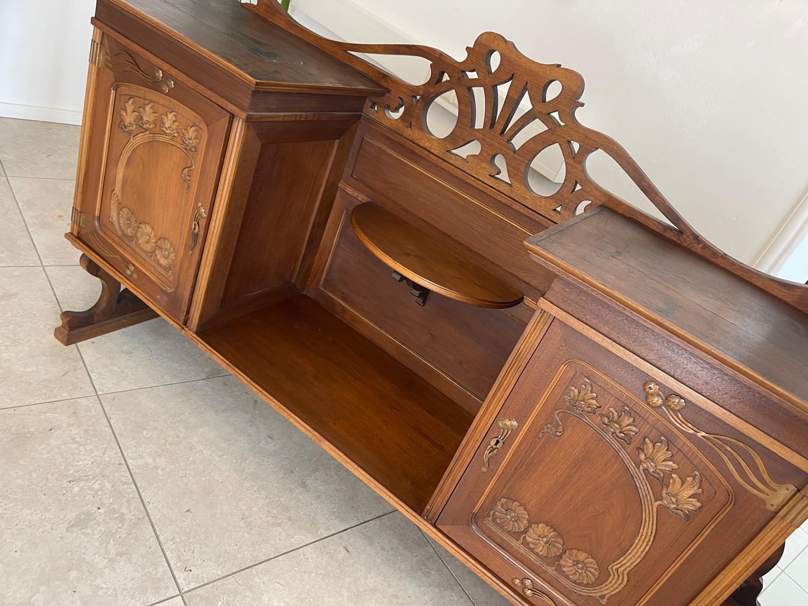 Hübscher Jugendstil Aufsatz Ersatzspender Wandboard G1358