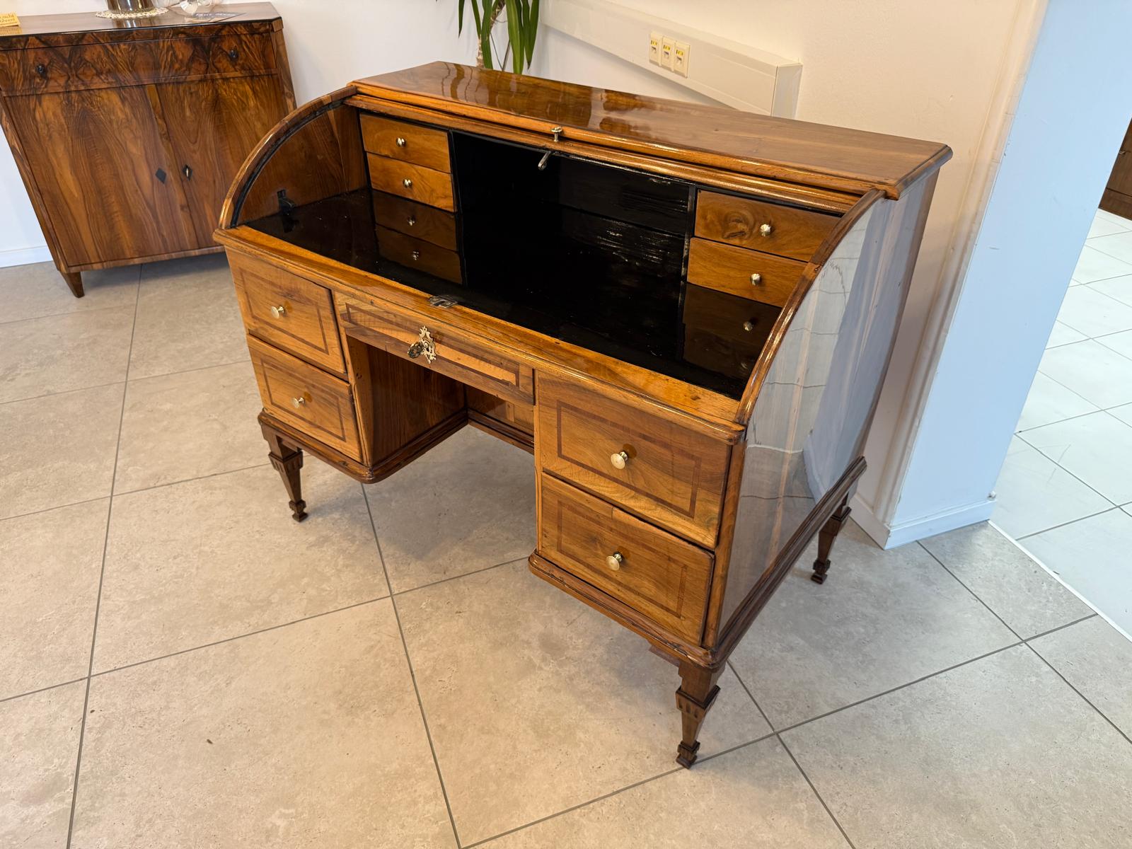 Sale Restauriert Barock Rolladen Sekretär um 1780 Antiquität G2049