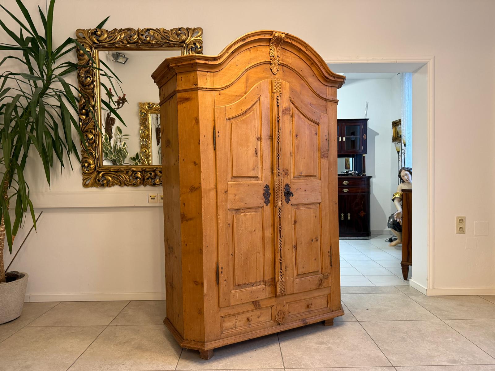 Barocker Brotschrank Almerschrank Vorratsschrank Bauernkasten Antik D1132