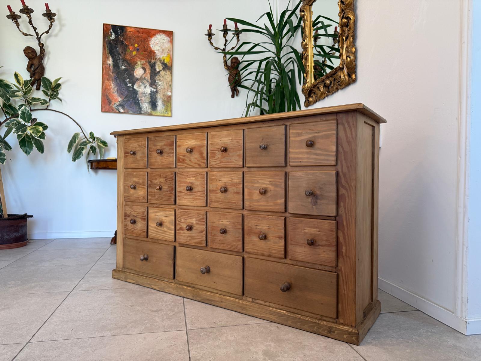 Restaurierte 21 Laden Biedermeier Kommode Ladenkommode Bauernmöbel G1790