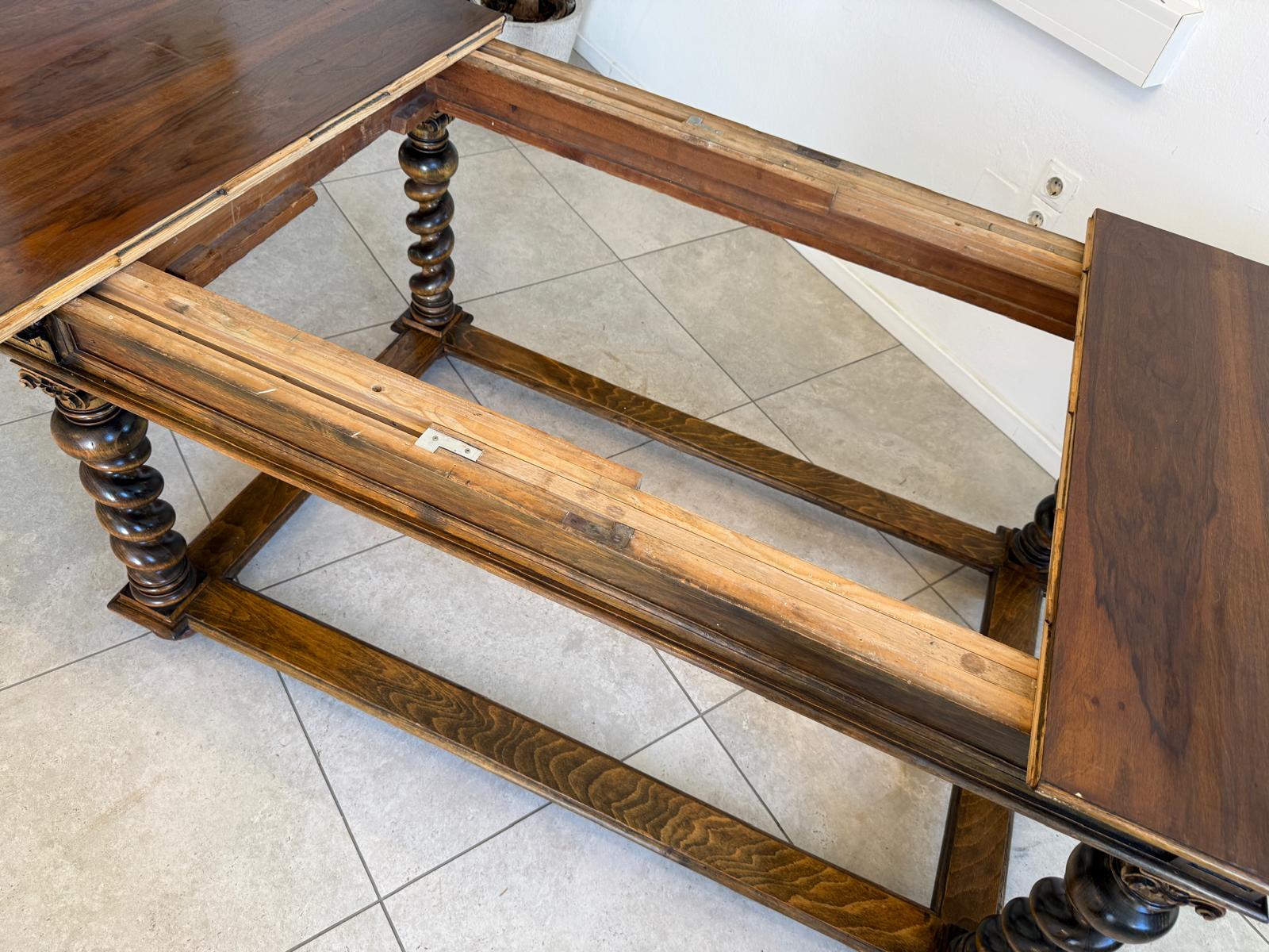 Barock Tisch Esstisch Antik Refektoriumtisch Antiquität Auszugtisch D1213