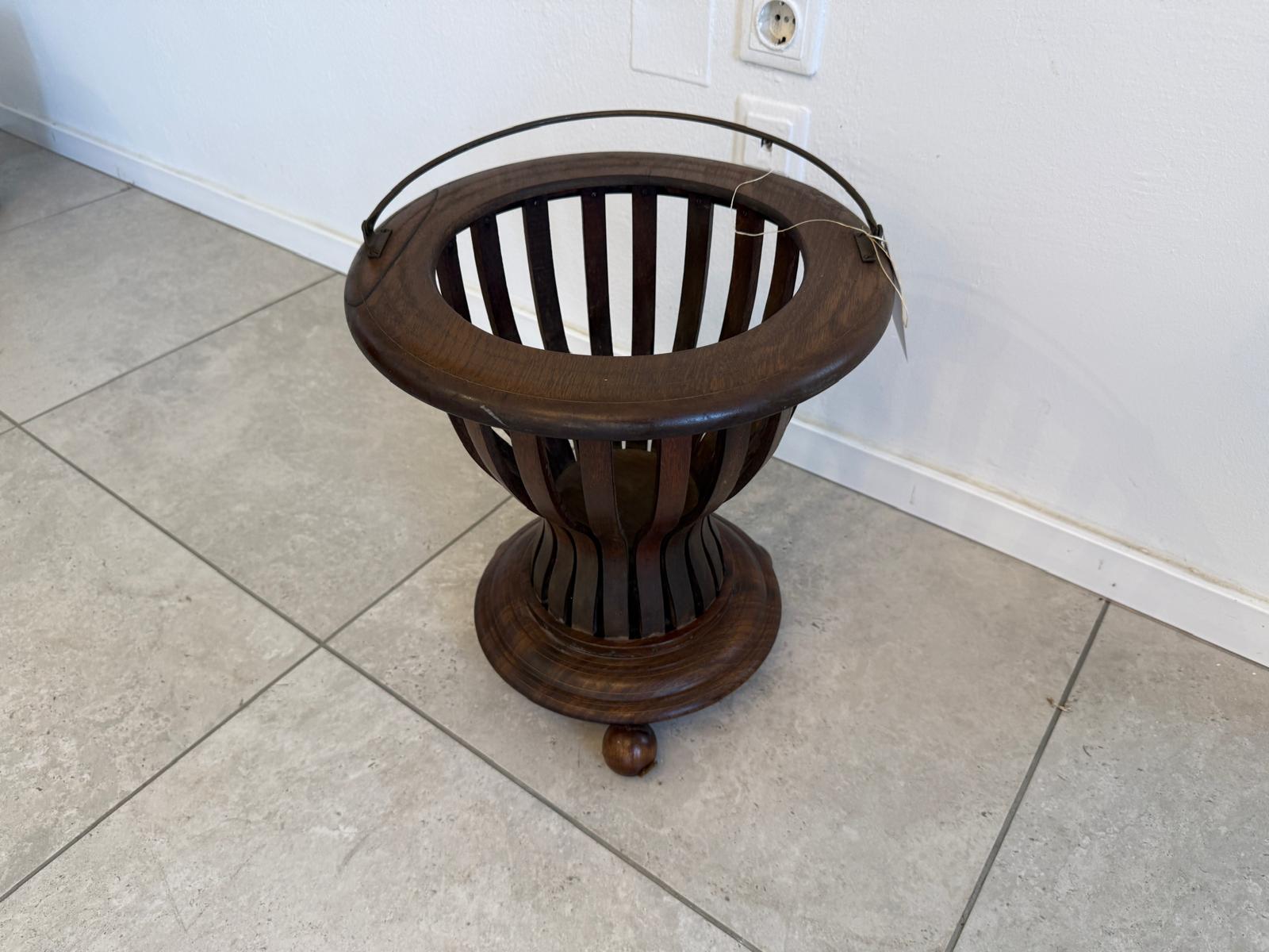 Biedermeier Wollkorb Korb Holzkorb D2806