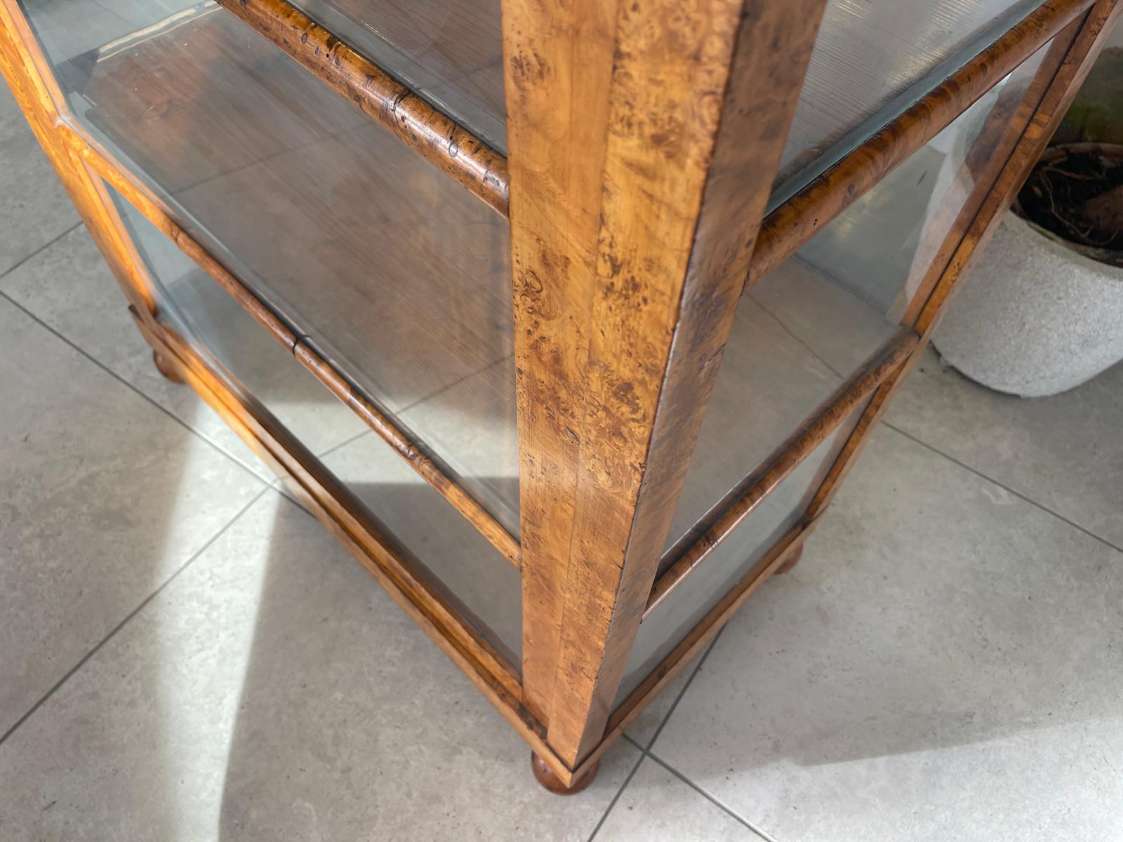 Originale Elegante Biedermeier Vitrine Bücherschrank Glasschrank Antiquität G1311