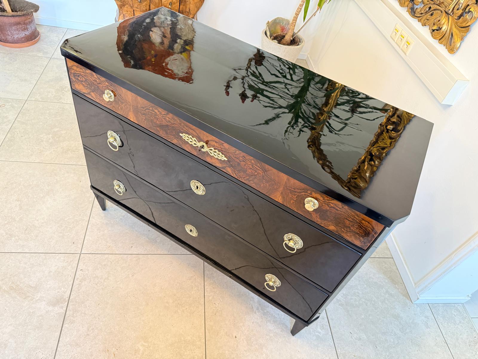 Restaurierte Biedermeier Kommode 3 Ladenkommode Nussholz Antiquität D1175