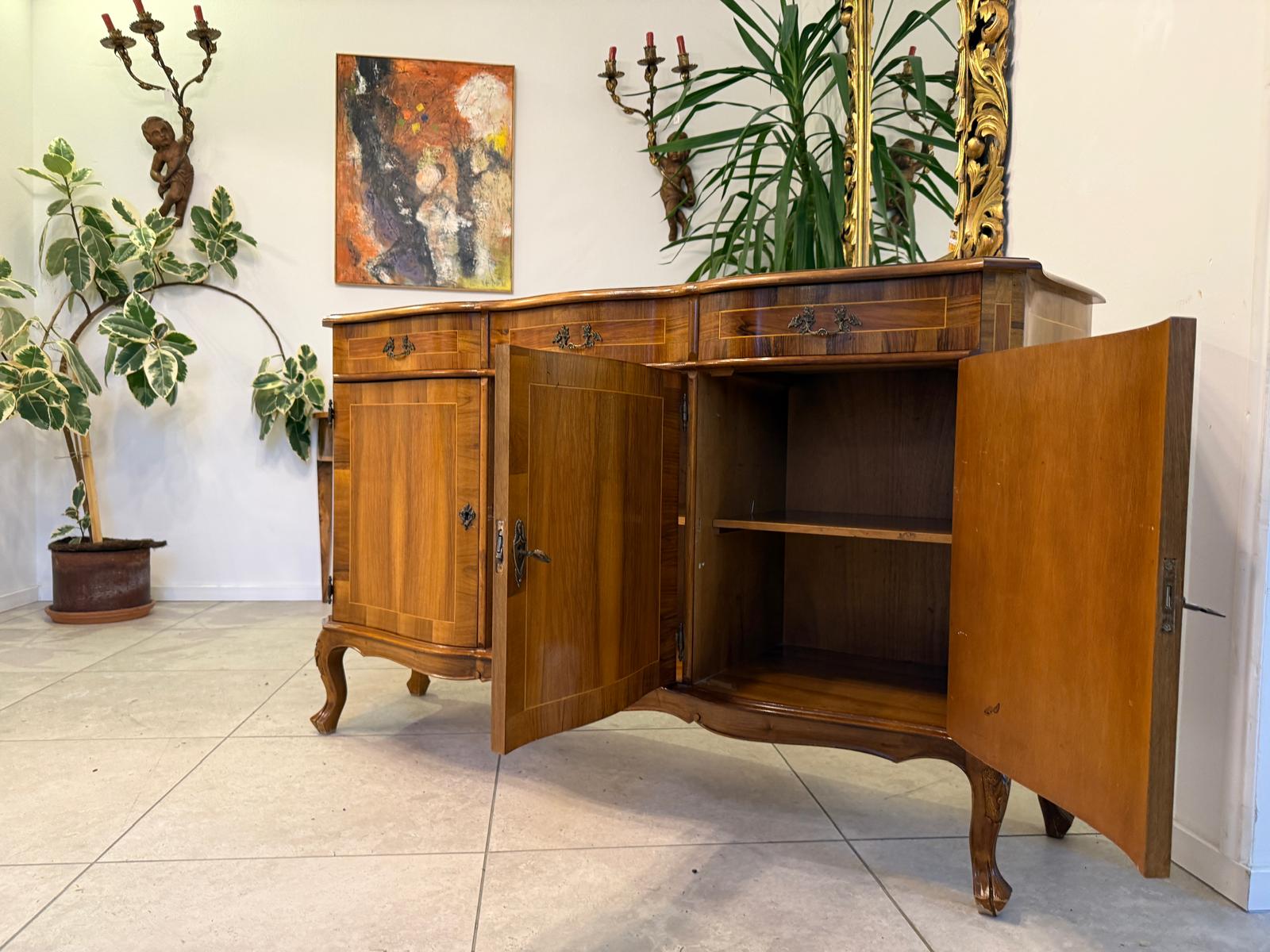 Prächtige Barocke Anrichte Kommode Theke Marketerien D1039