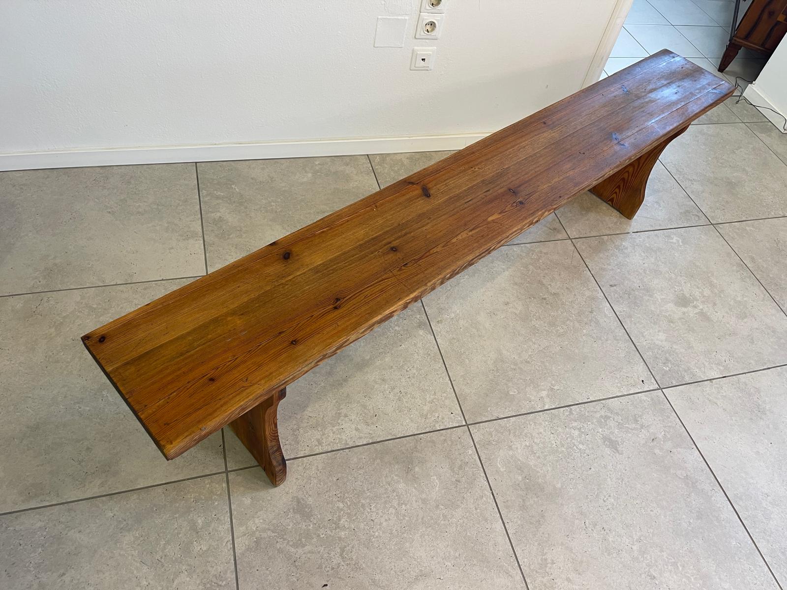 Altes  Bankerl Sitzbank Bankerl Massivholz Bauernbank 199cm  A5163