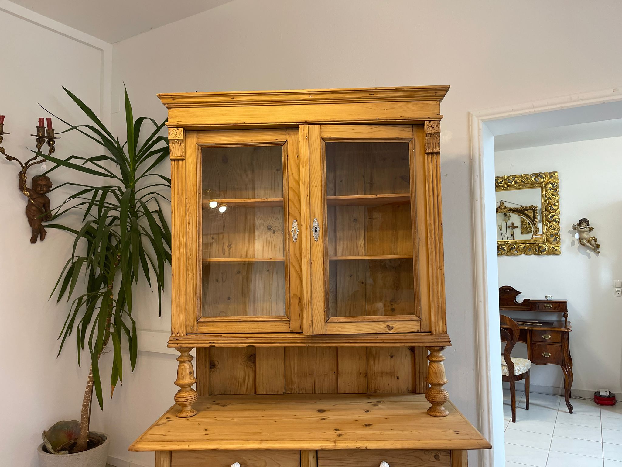 Gründerzeit Küchenkredenz Bauernschrank Kredenz Naturholzschrank G1608