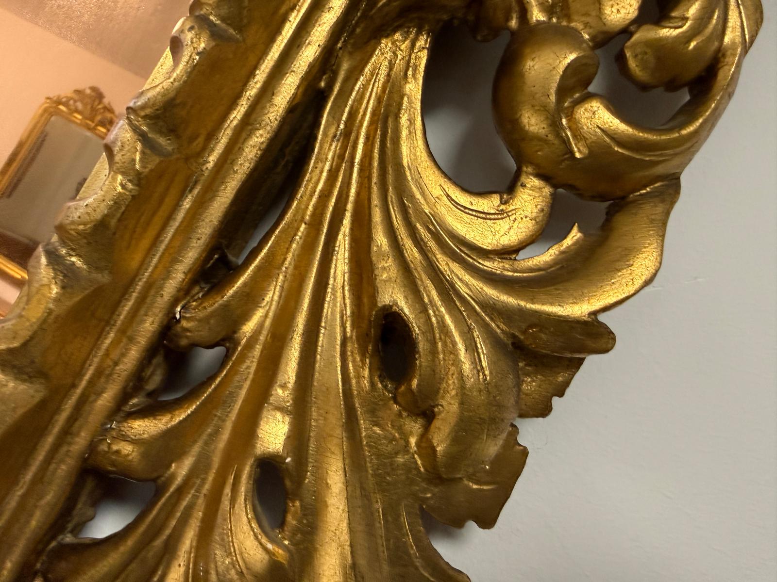 SALE Florentiner Spiegel Akanthusblattschnitzkunst Holzschnitzerei Golden G2380