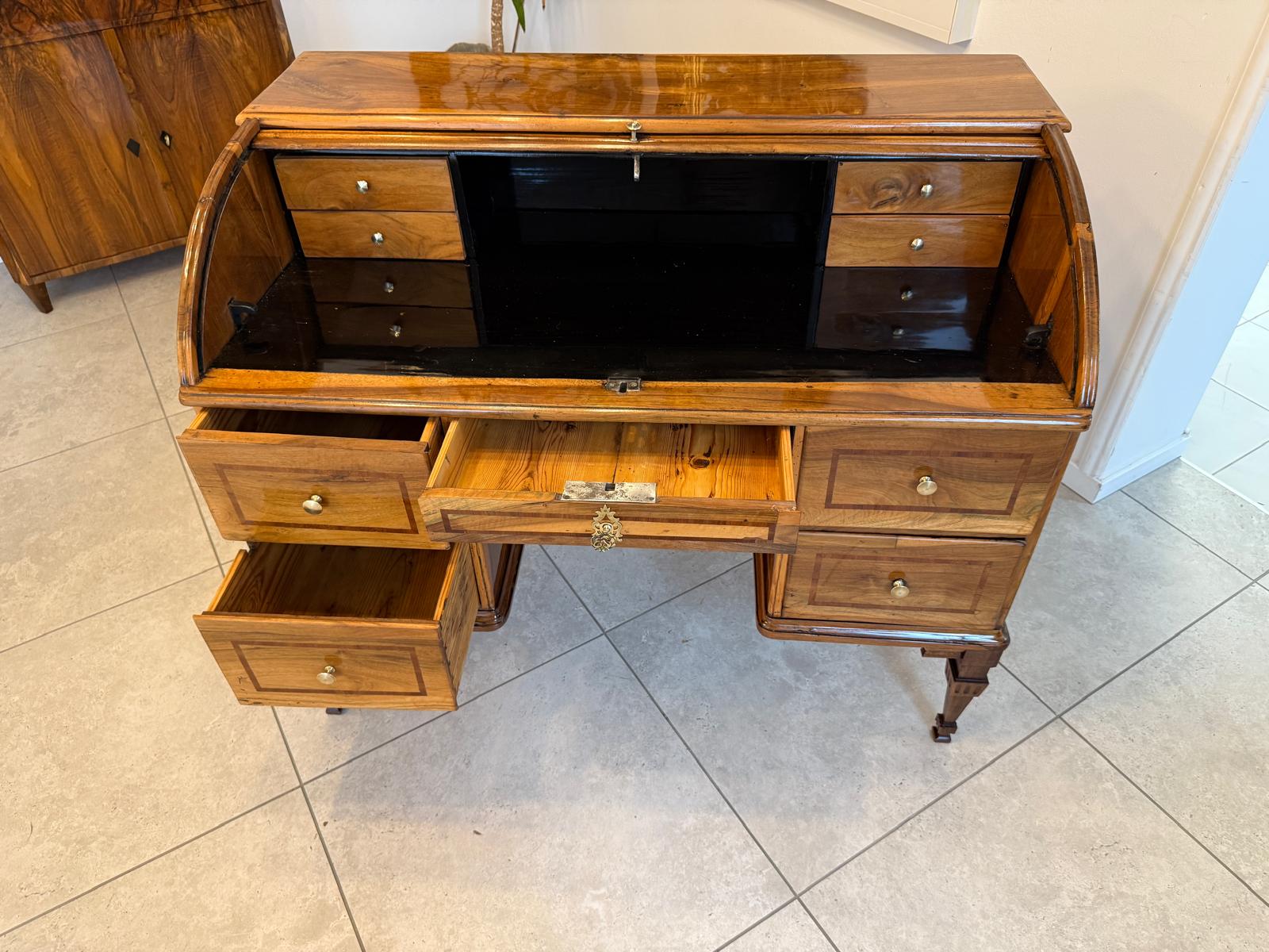 Sale Restauriert Barock Rolladen Sekretär um 1780 Antiquität G2049