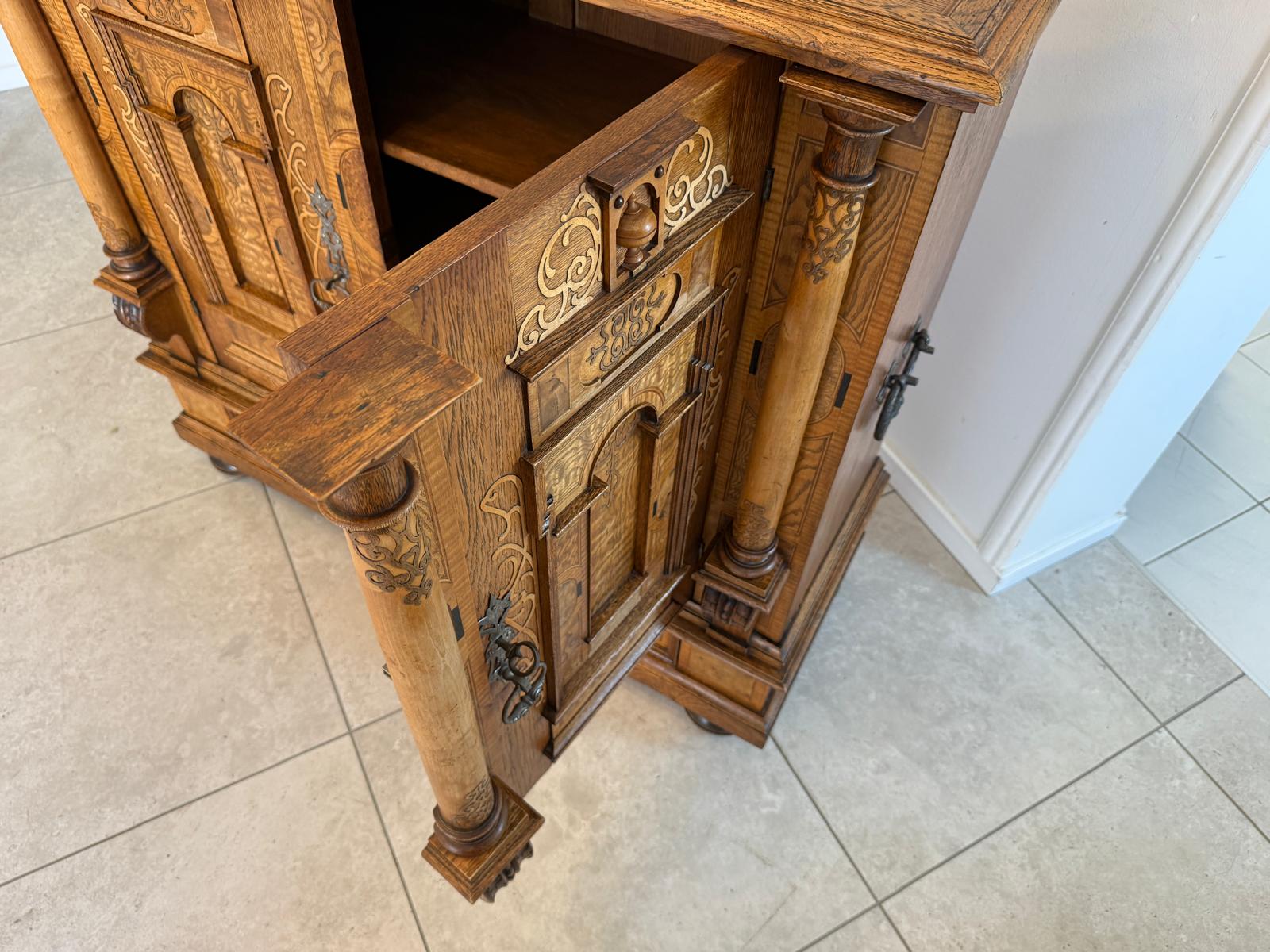 Spätrenaissance Anrichte Eichenholz Original Rarität Antiquität G2189