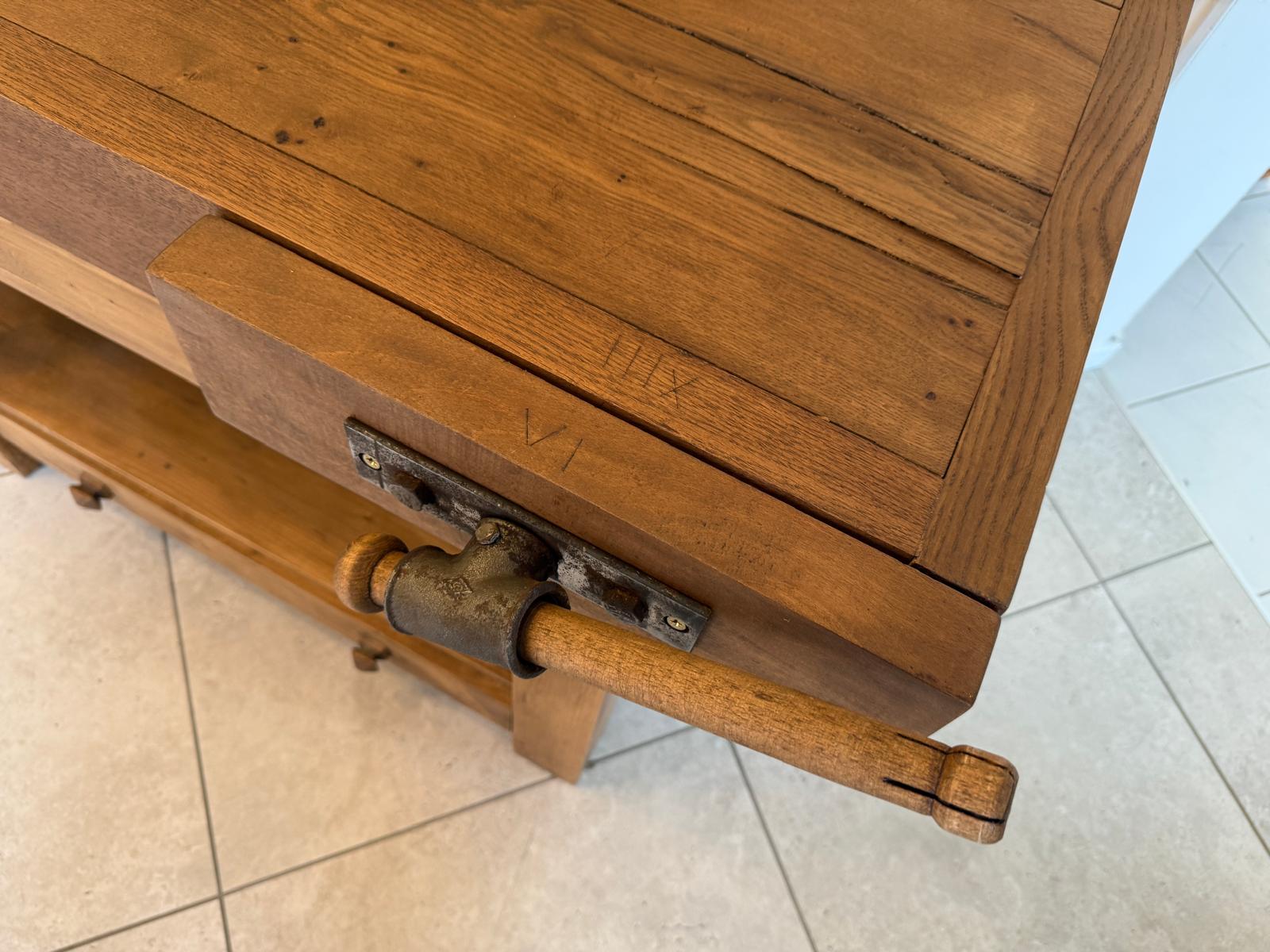 Urige Hobelbank Werkbank Pult Tresen Ladenschrank G2080