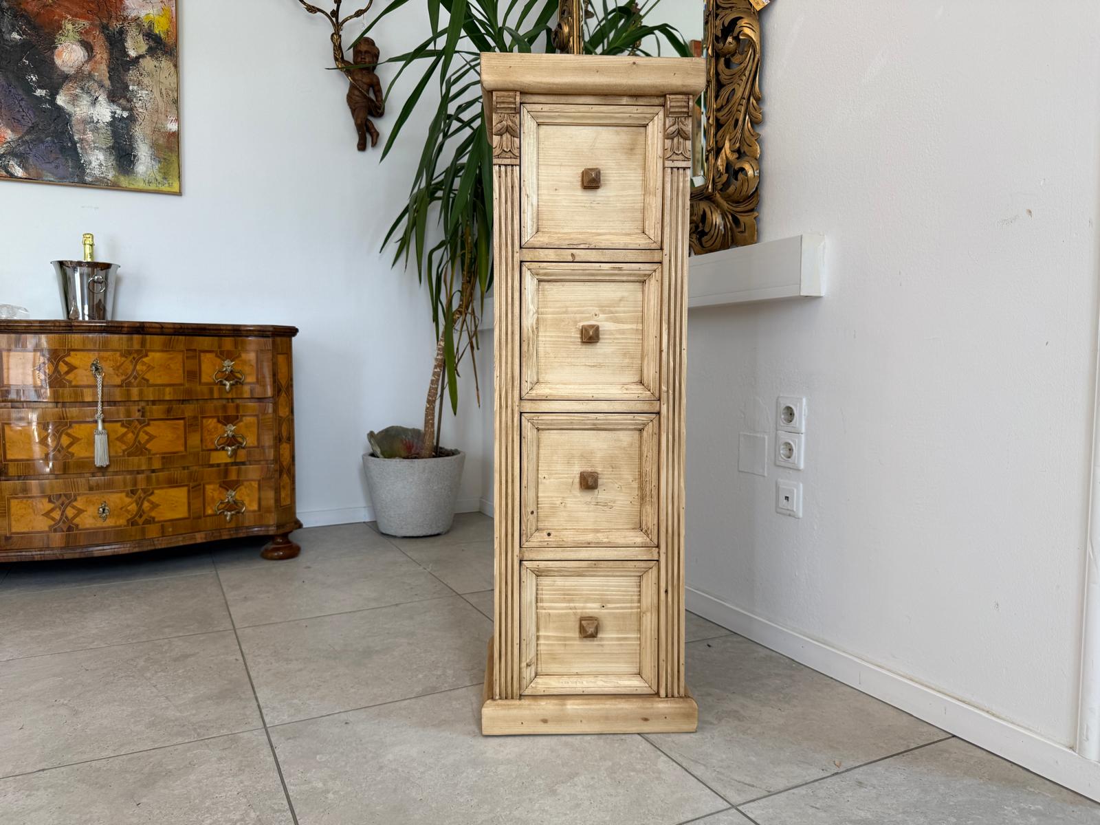 Massivholzkommode Rustikal Fichtenholz Ladenkommode Weichholz D2672