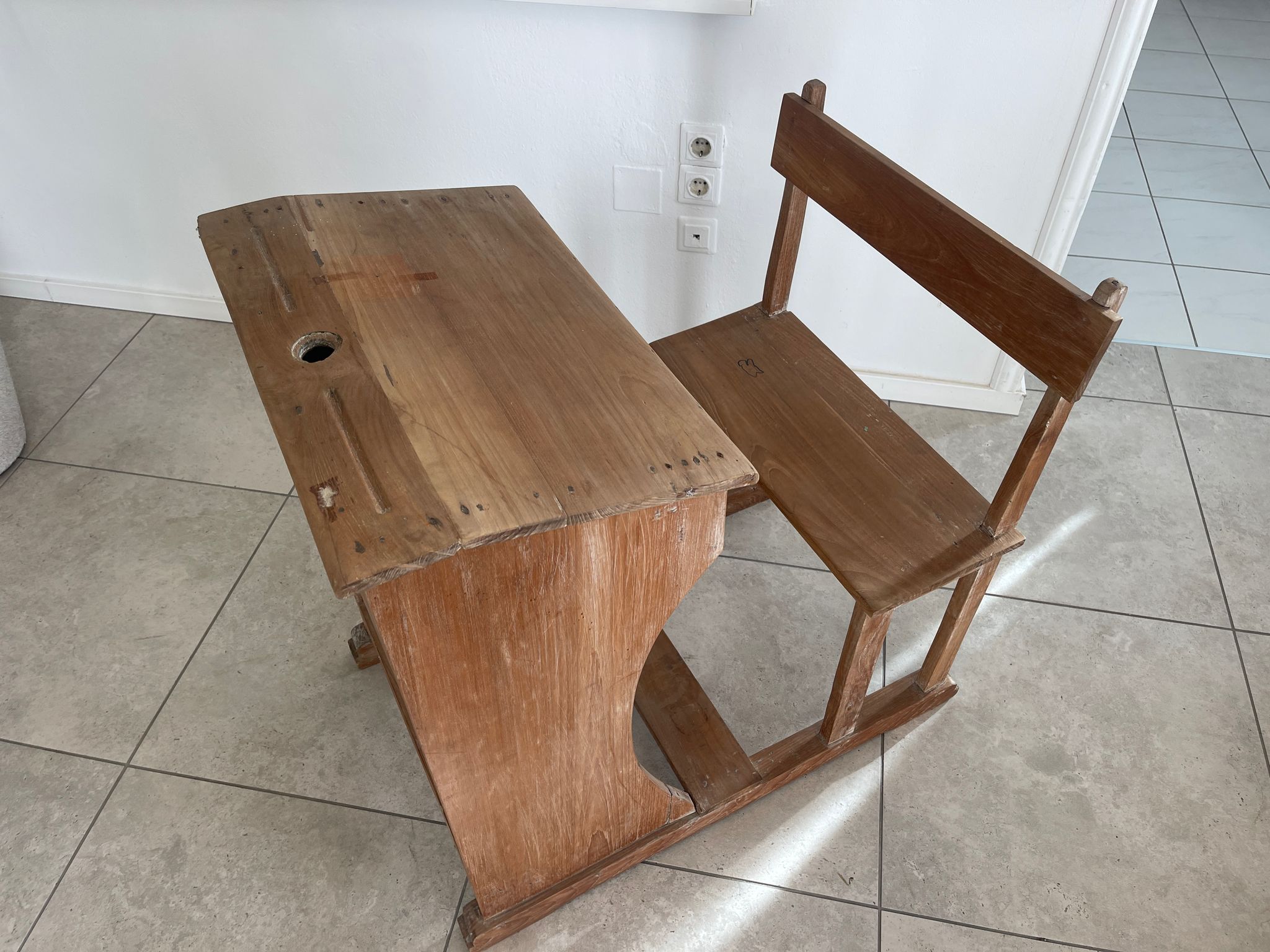 Kinderbank Schulbank Kinderschreibtisch Schultisch G1294