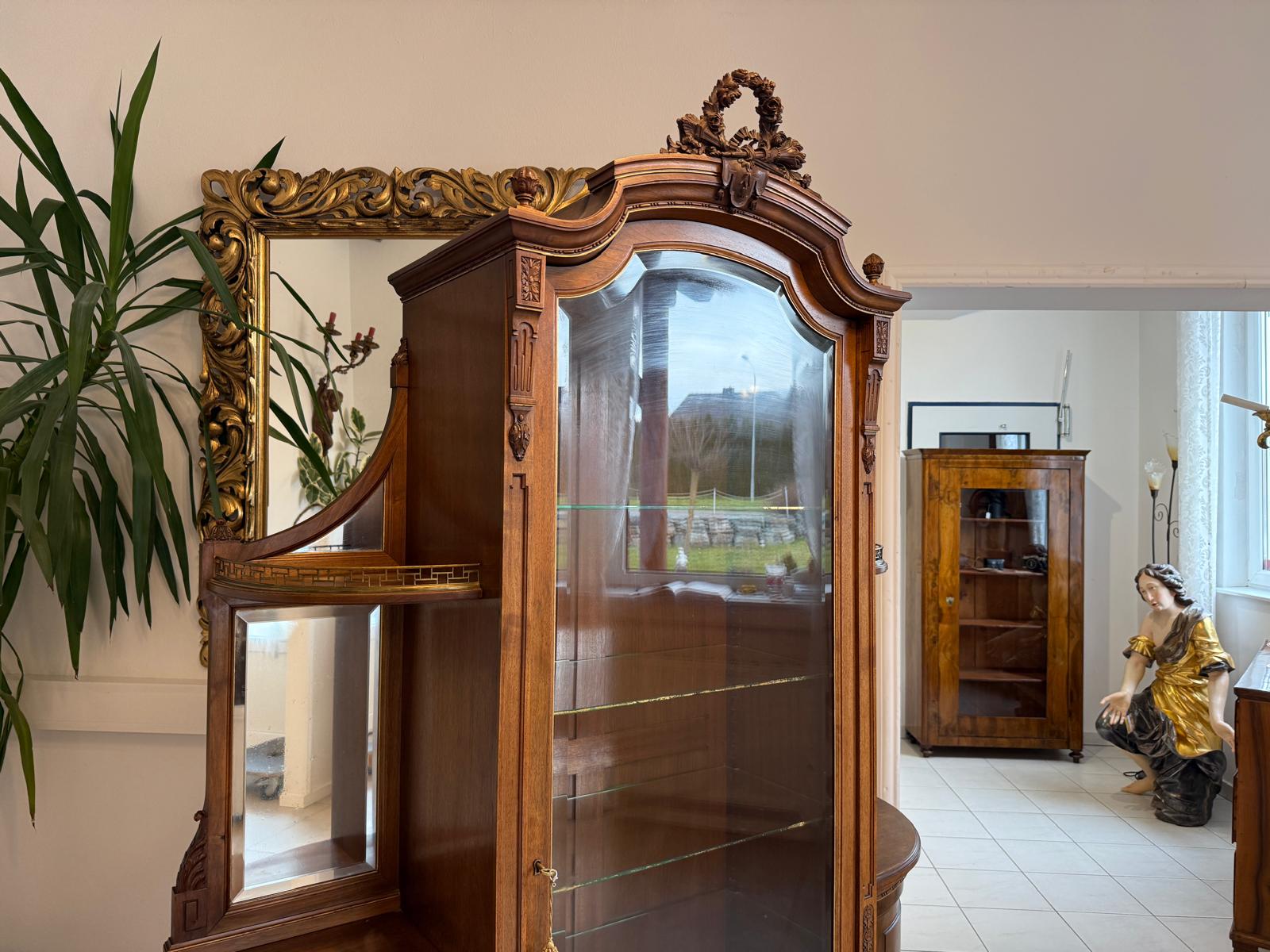 SALE Gründerzeit Vitrine Bücherschrank Sammlervitrine Antiquität G2254