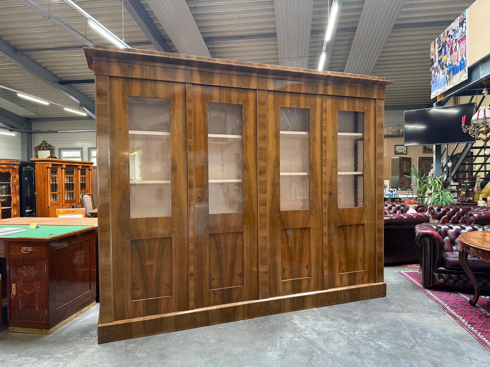 SALE Restaurierte Biedermeier Vitrine Bücherschrank Bibliotheksschrank ANTIQUITÄT D1225