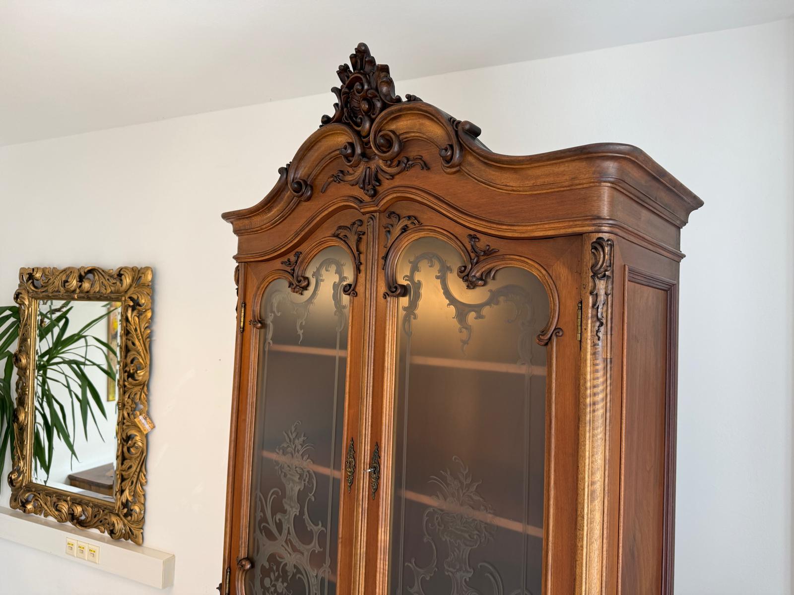 SALE Pfeiferlbarock Aufsatzbuffet Altarschrank Aufsatzschrank Eichenholz  – D2657
