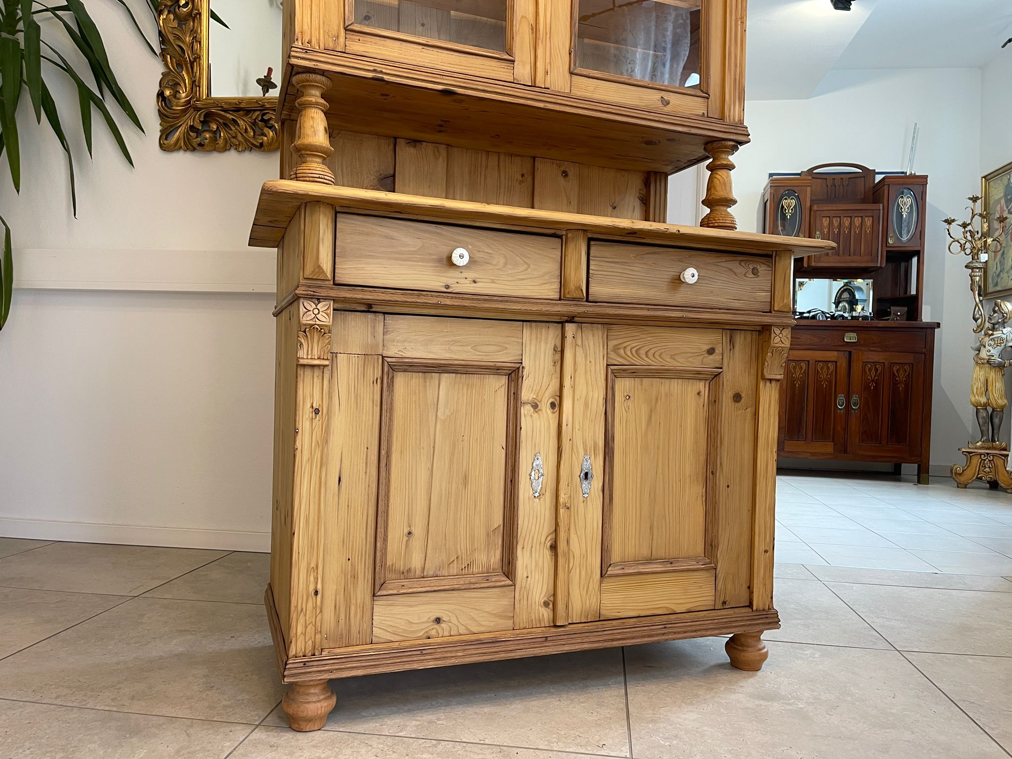 Gründerzeit Küchenkredenz Bauernschrank Kredenz Naturholzschrank G1608