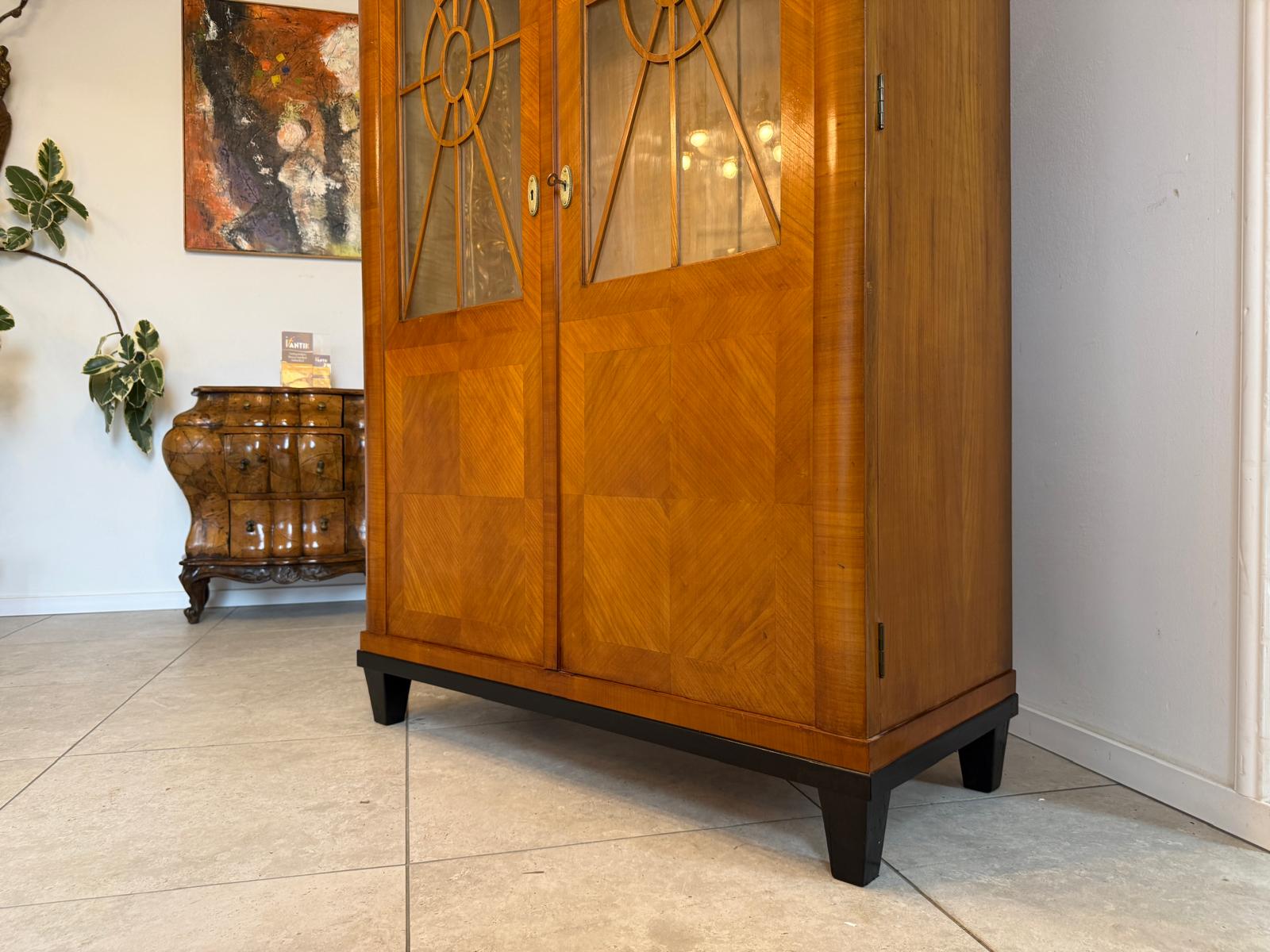 Jugendstil Bücherschrank Kasten Vitrine SALE Original D1154