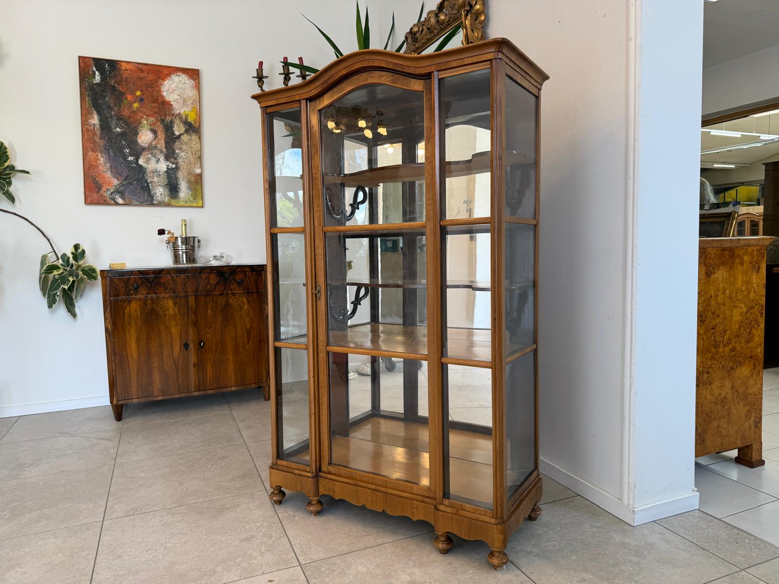 SALE Authentische Biedermeier Vitrine Bücherschrank Sammlervitrine Antiquität G1955