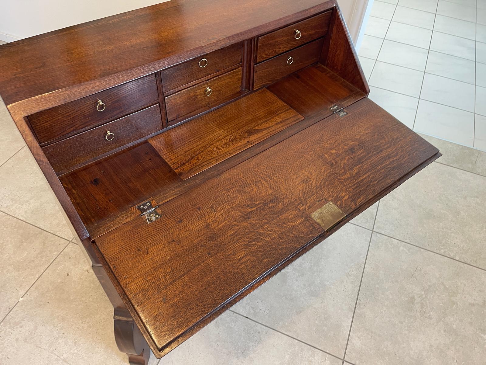 Originaler NEO Barock Sekretär Barschrank Standsekretär Antiquität G1190