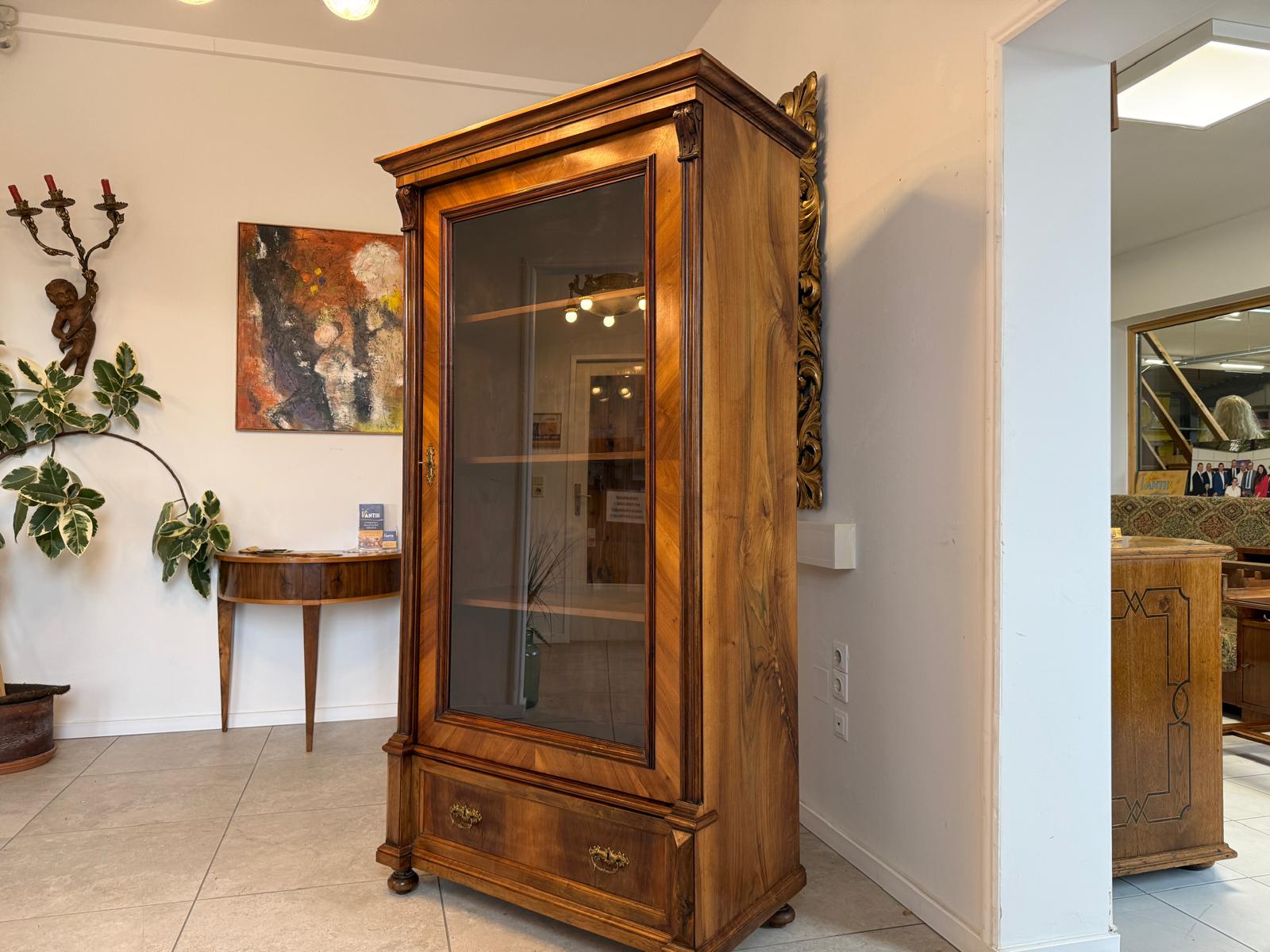 SALE Gründerzeit Vitrine Bücherschrank Sammlervitrine Antiquität D1063