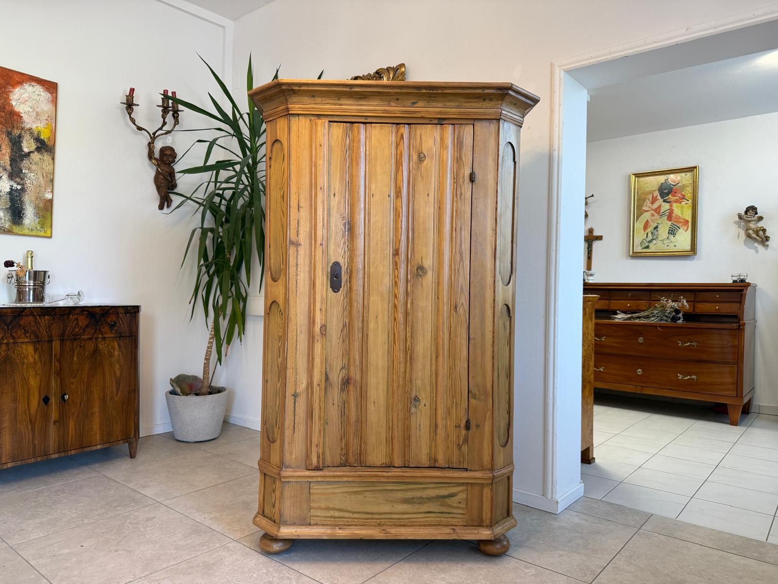 Biedermeier Bauernschrank Naturholzschrank Antiquität G1932