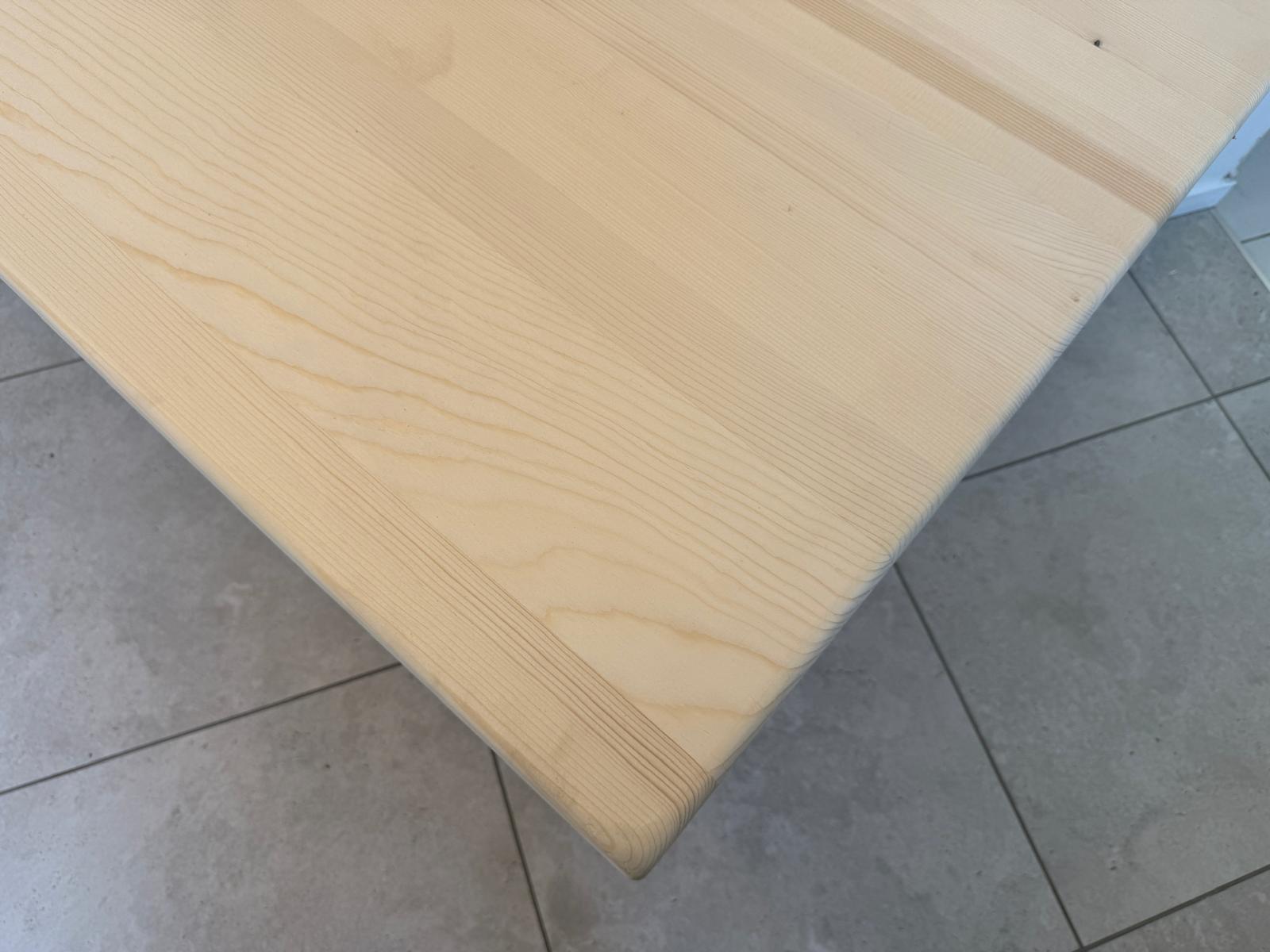 massiver Jogltisch Bauerntisch Naturholz Fichte Hüttentisch 150x120 E1431 Kopie