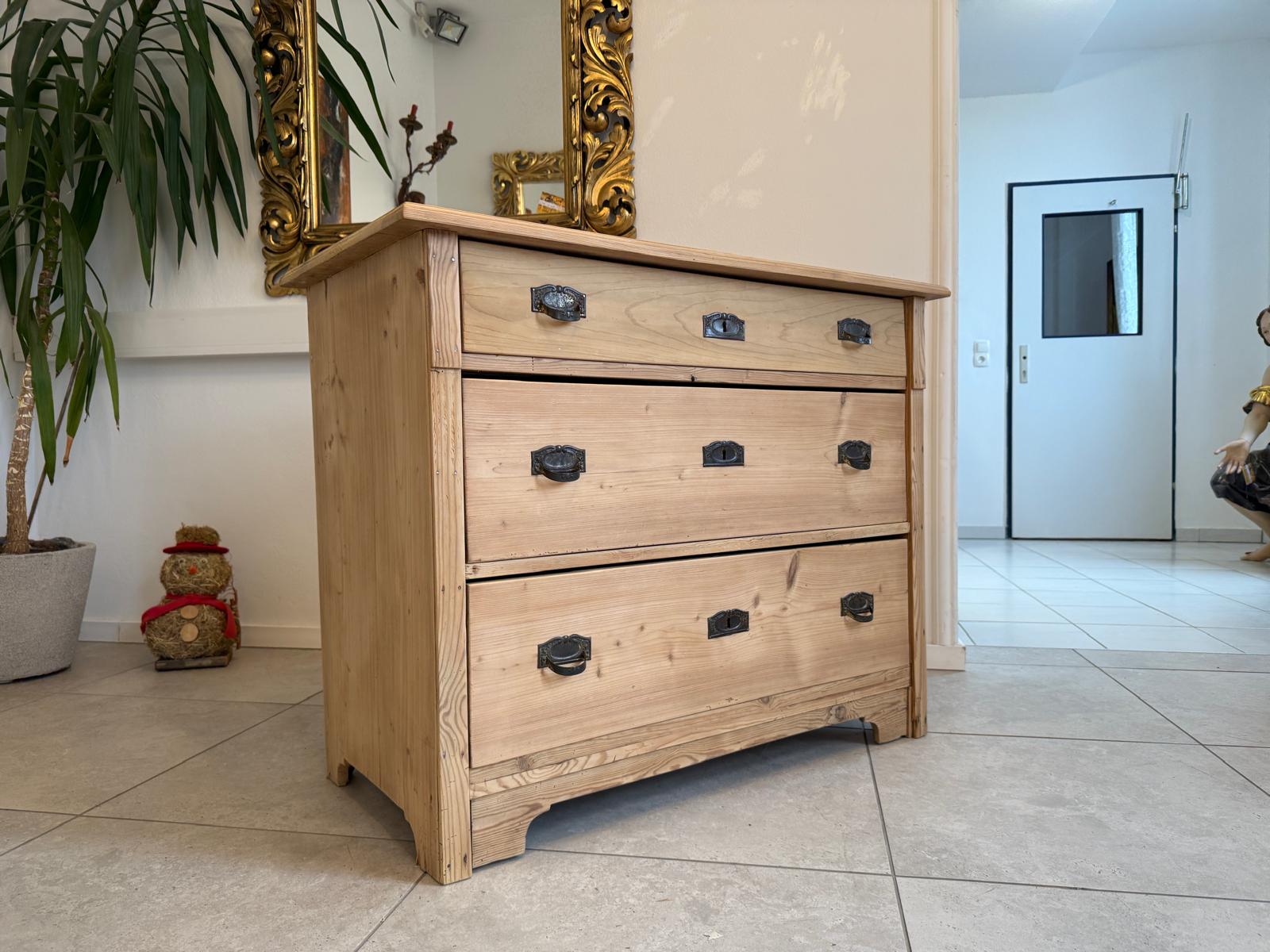 Originale Jugendstil Kommode Weichholz Antik G2294