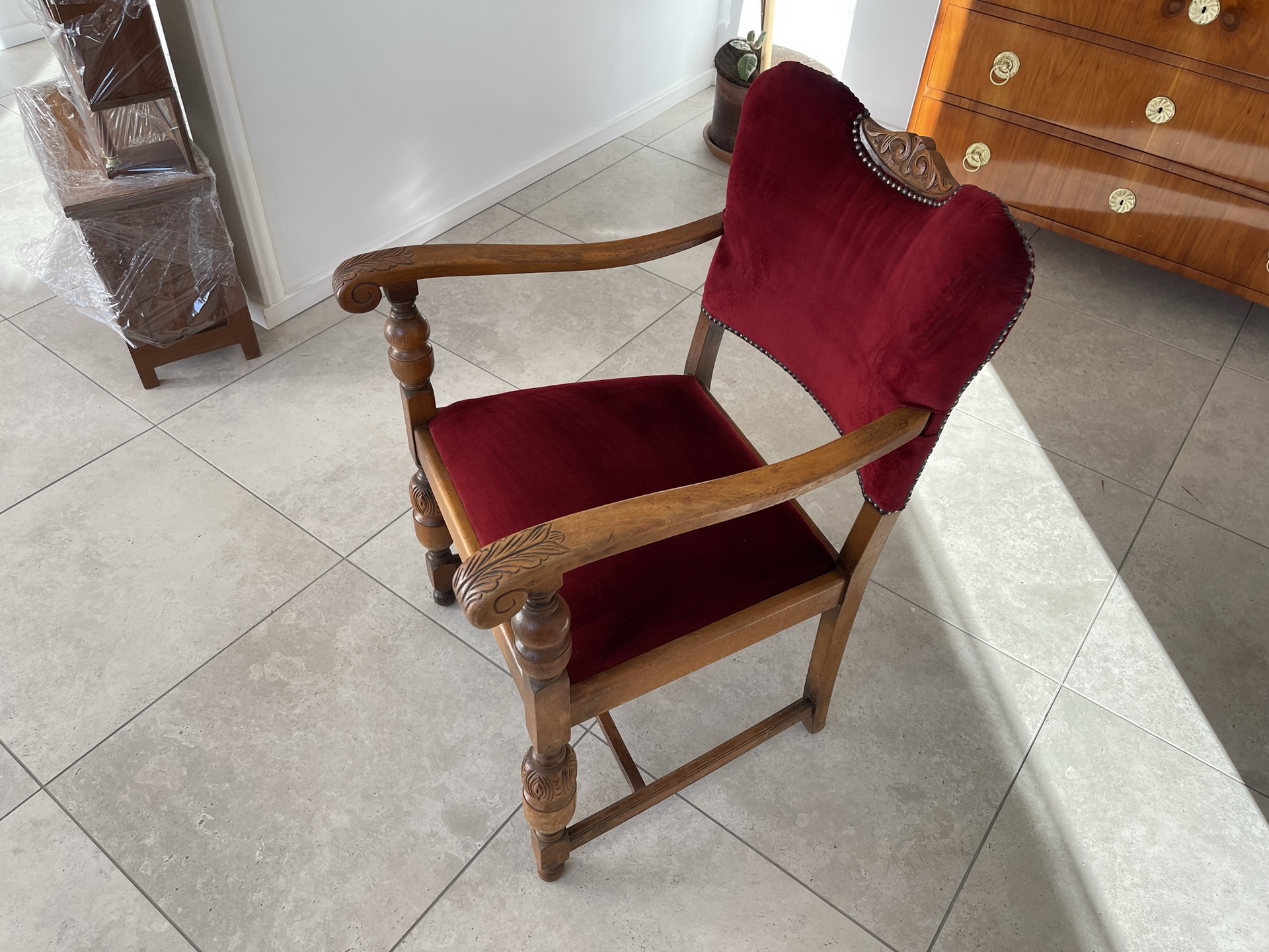Barock-Biedermeier_53IbRQXgk68KDaN originaler Art Deco Fauteuil Armlehnstuhl B1235