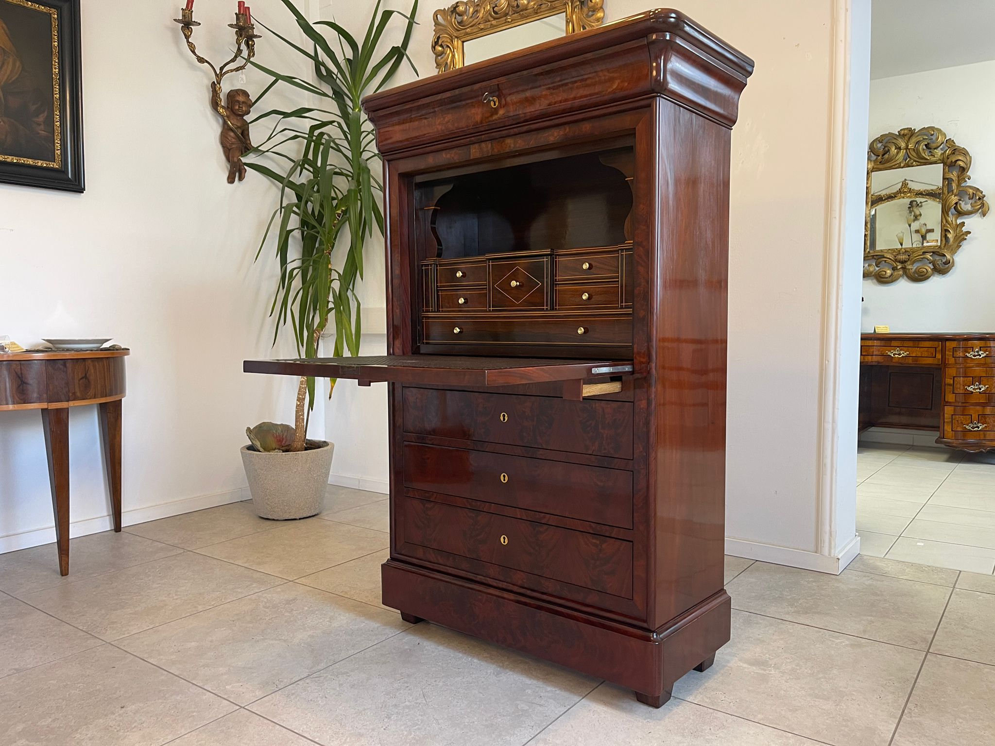 Sale Restaurierter Spätbiedermeier Standsekretär Schellack G1069