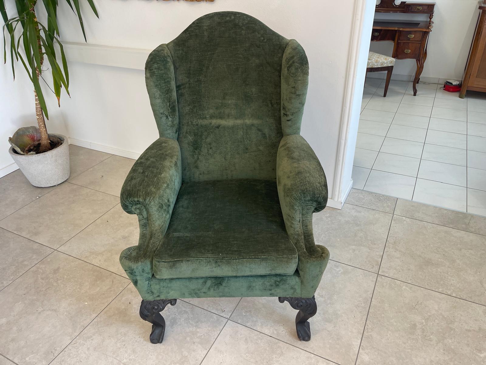 Alter Historismus Ohrenfauteuil Ohrensessel G1201