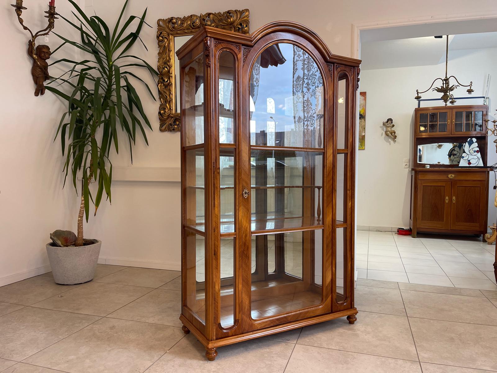 SALE Gründerzeit Vitrine Bücherschrank Sammlervitrine Antiquität G1187