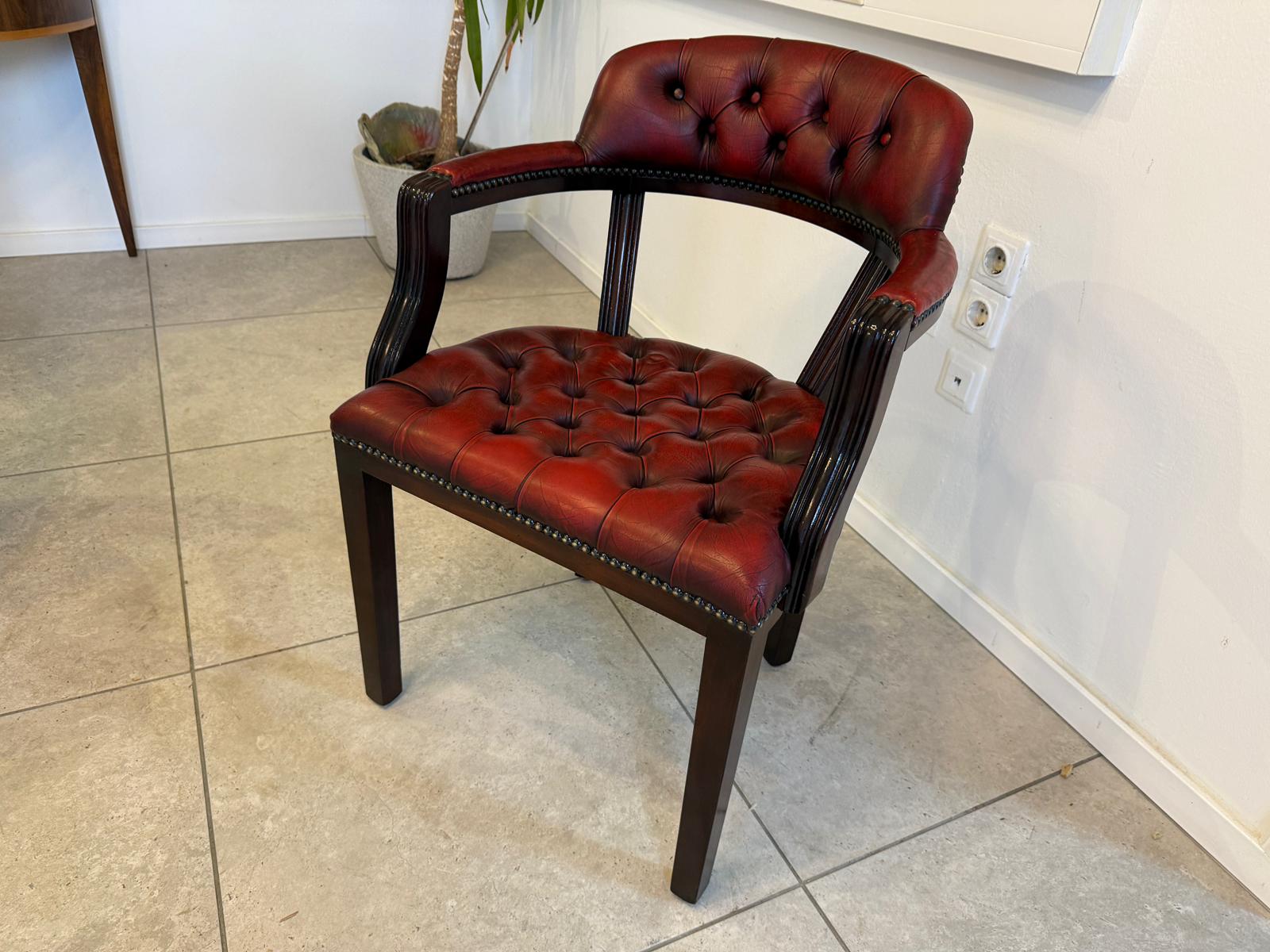 Chesterfield Fauteuill Ledersofa Clubfauteuil Ledersessel  1 Stück D1093