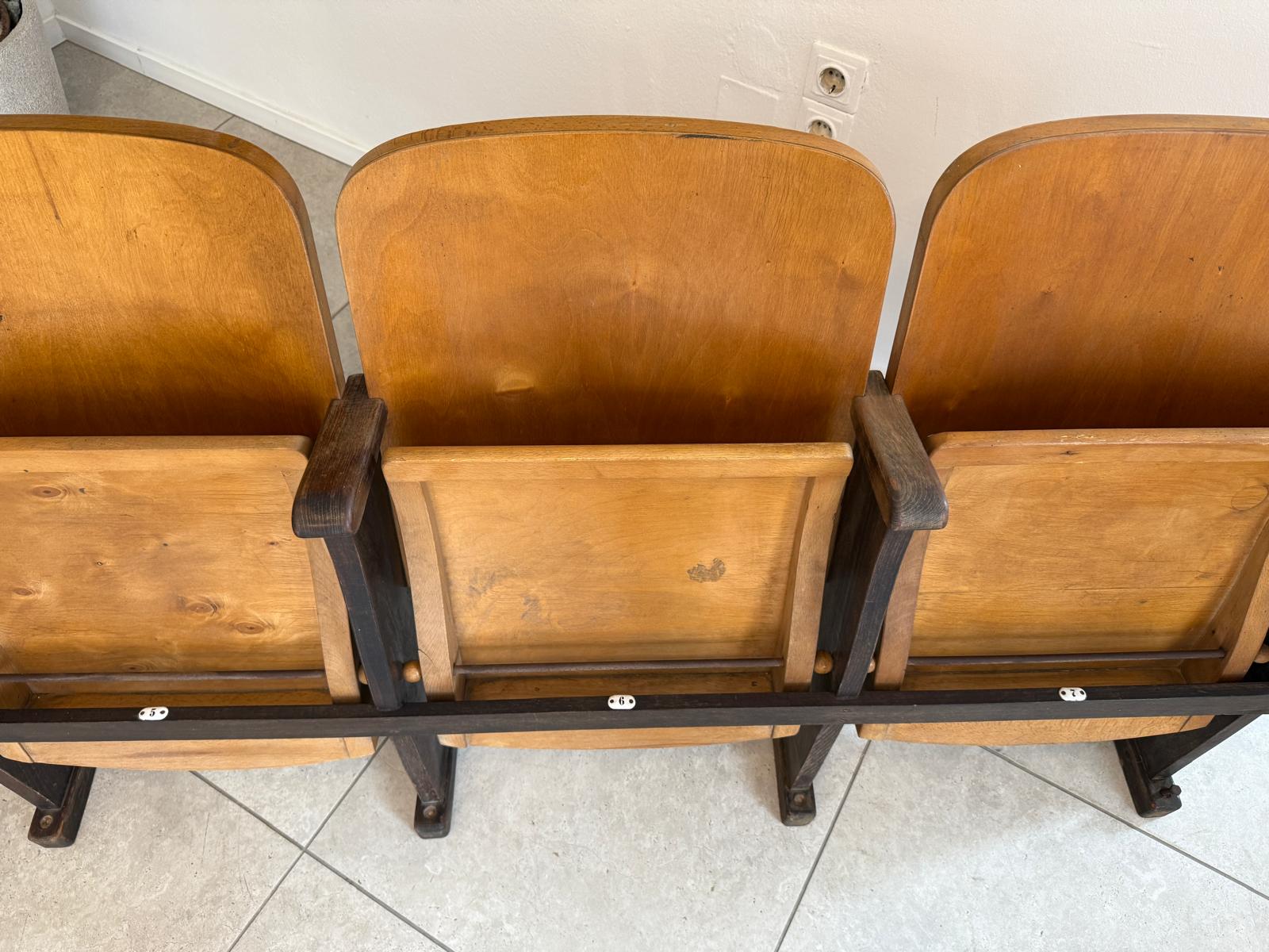 Originale Kinosessel 3er Sitz Klappstuhl Stuhl Sitzgruppe G2130